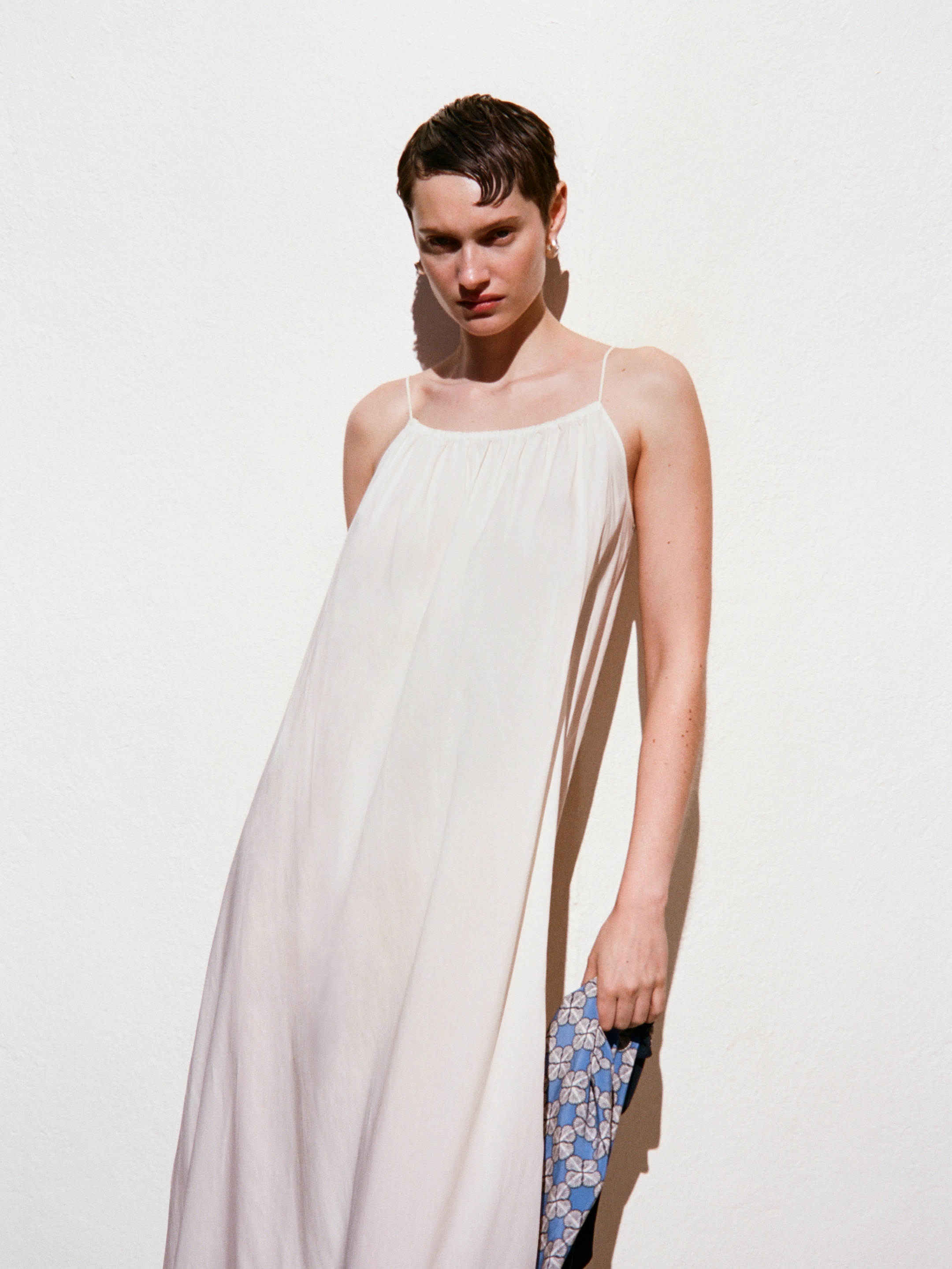 Vestido de playa de algodón y lyocell - Blanco roto - Corte holgado - Women - StillMedia/Environmental - 1