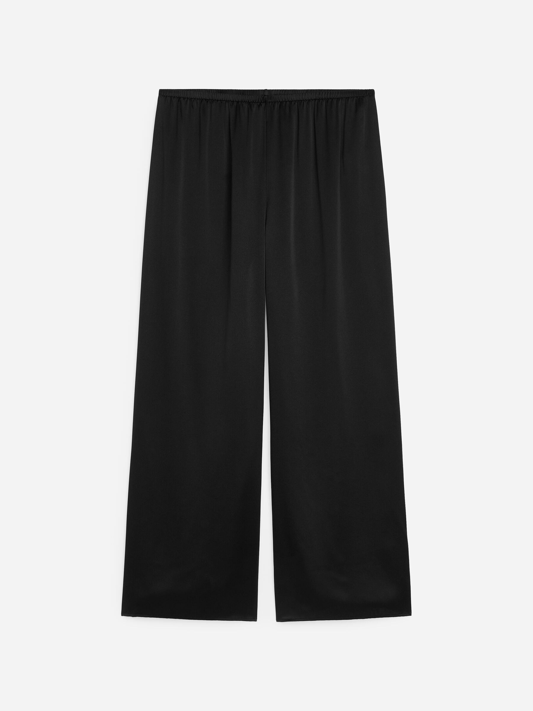 Hose aus Seidensatin - Schwarz - Regular Fit - Damen - StillMedia/DescriptiveStillLife - 1