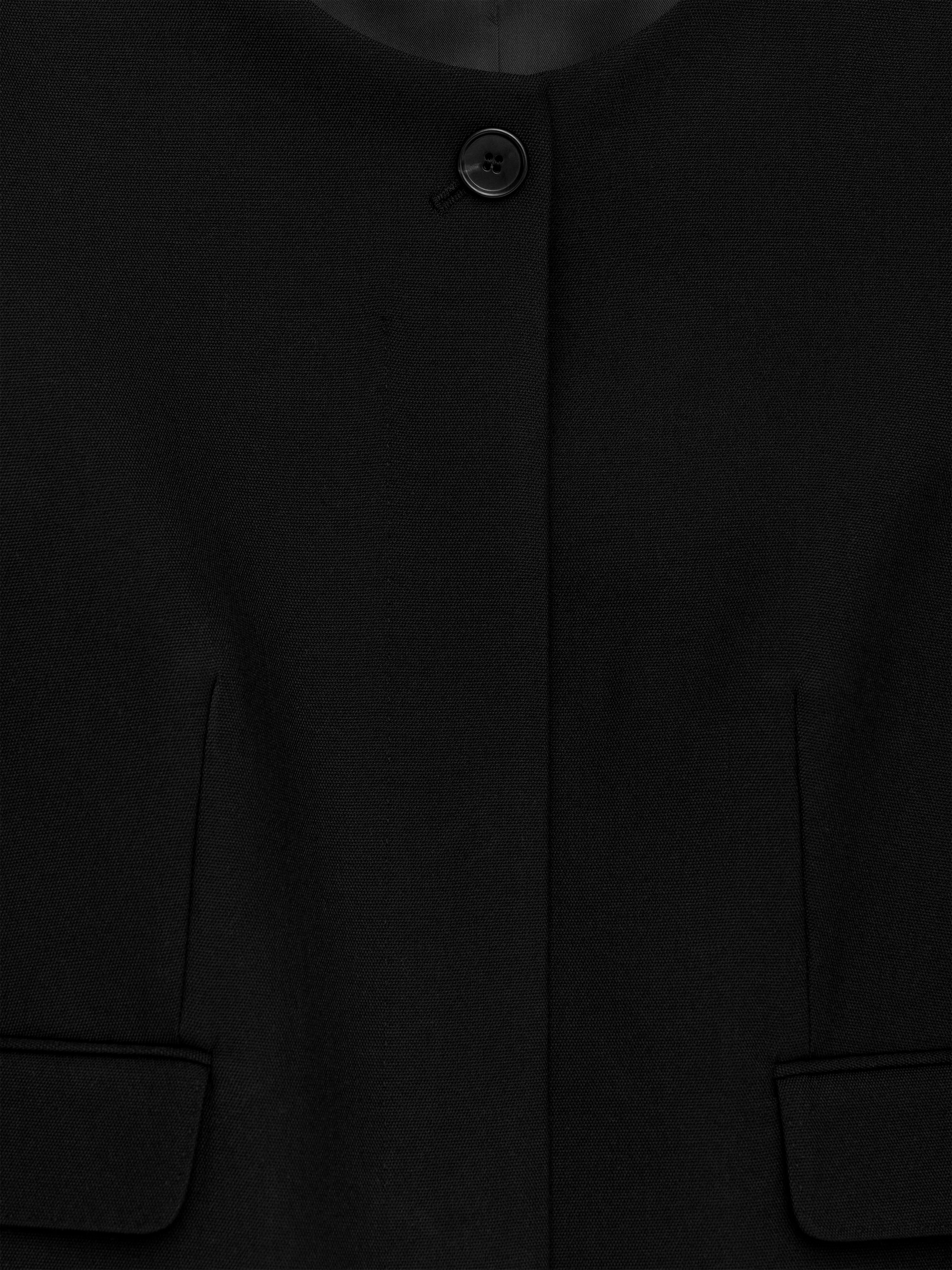 Collarless Jacket - Black - Regular fit - Women - StillMedia/DescriptiveDetail - 2
