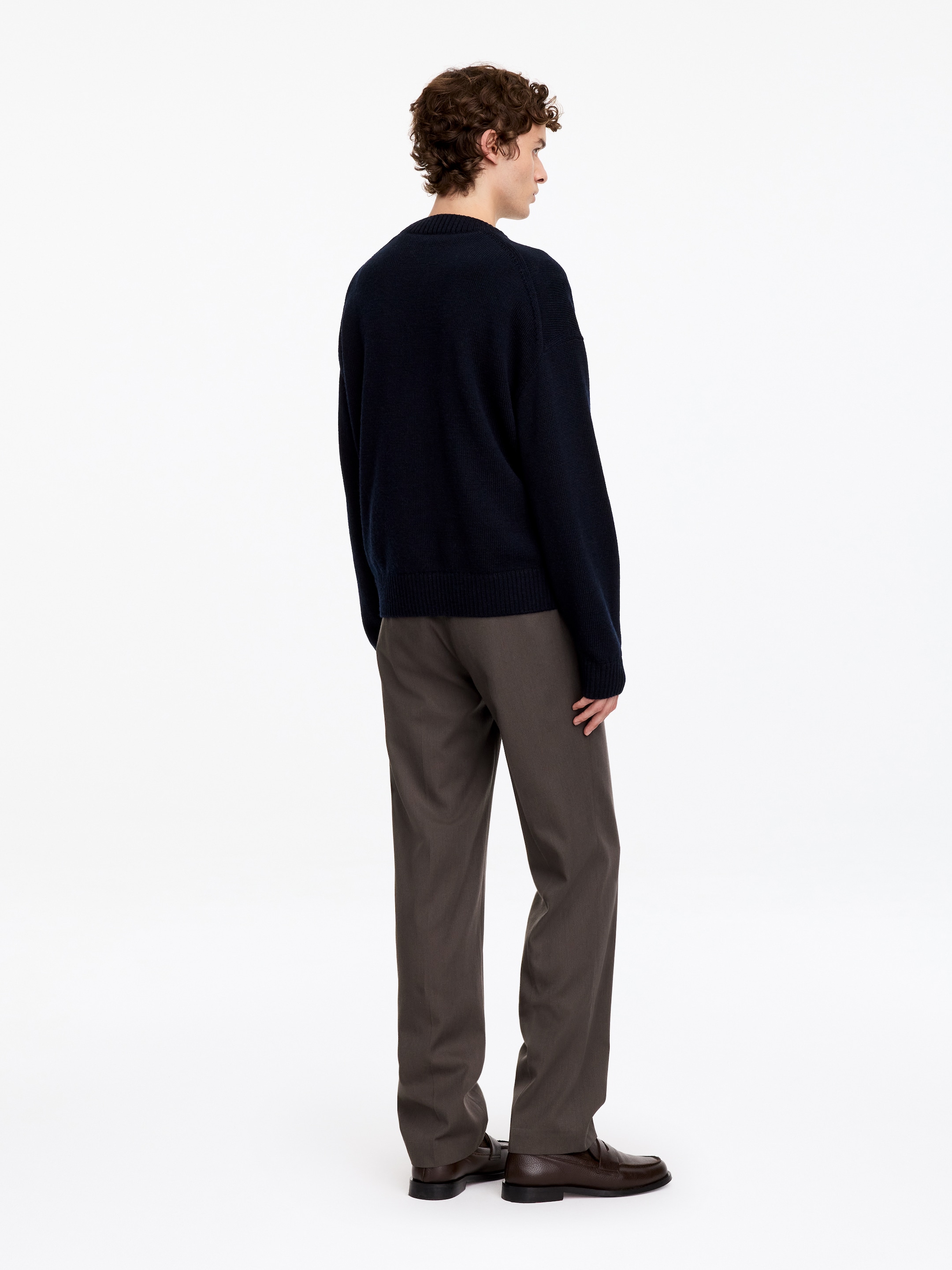 Hose aus Wolle und Baumwolle - Dunkles Graubraun - Regular Fit - men - StillMedia/Lookbook - 7