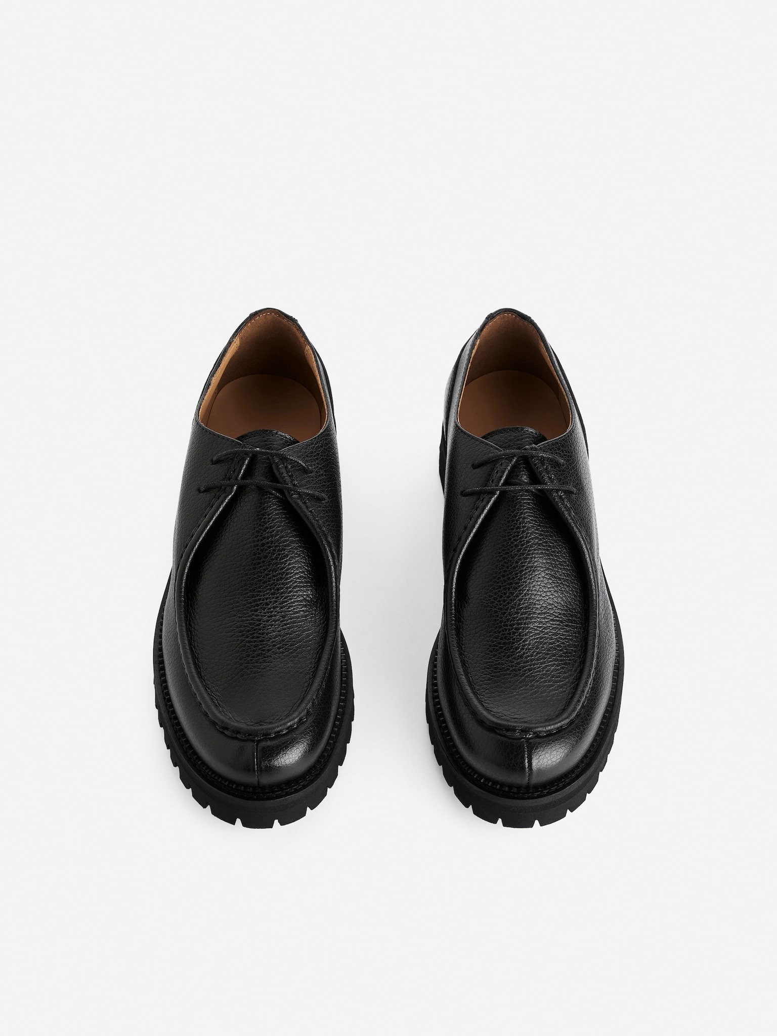 Moc-Toe Leather Shoes - Zwart - 3