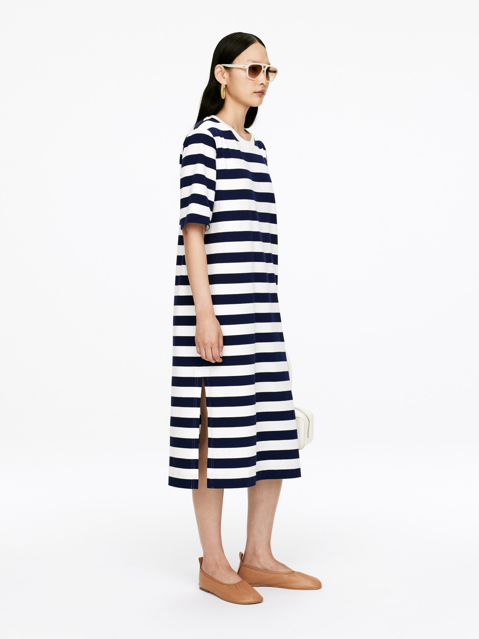 Robe t-shirt - Bleu foncé/Blanc cassé/Noir/Red - 3