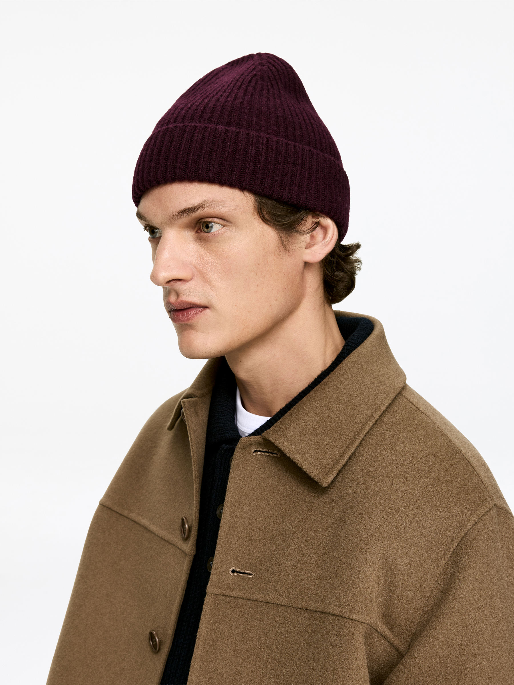 Wool Beanie - Burgundy - Men - StillMedia/Lookbook - 2