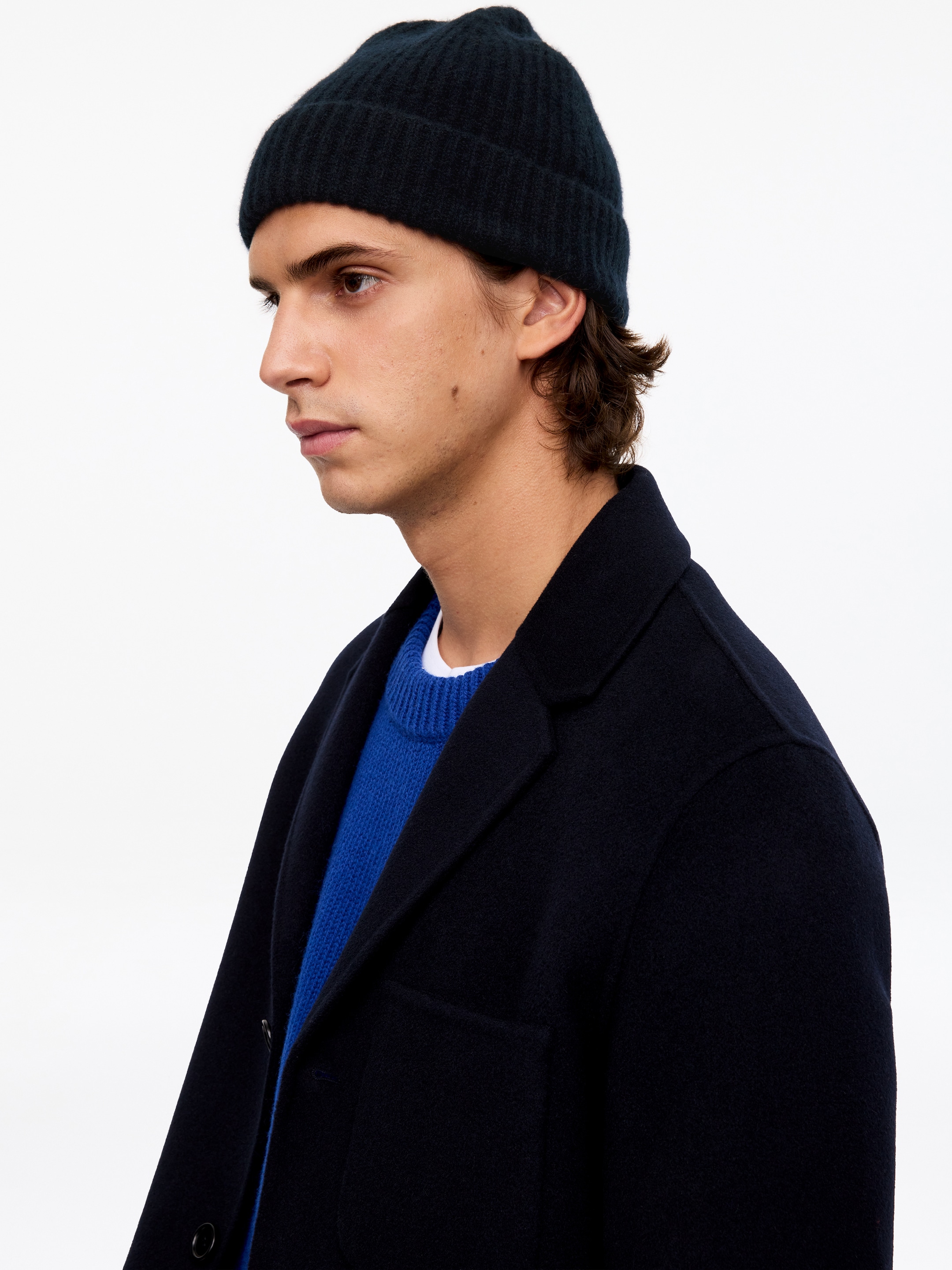 Beanie aus Kaschmir und Wolle - Dunkelblau - men - StillMedia/Lookbook - 2