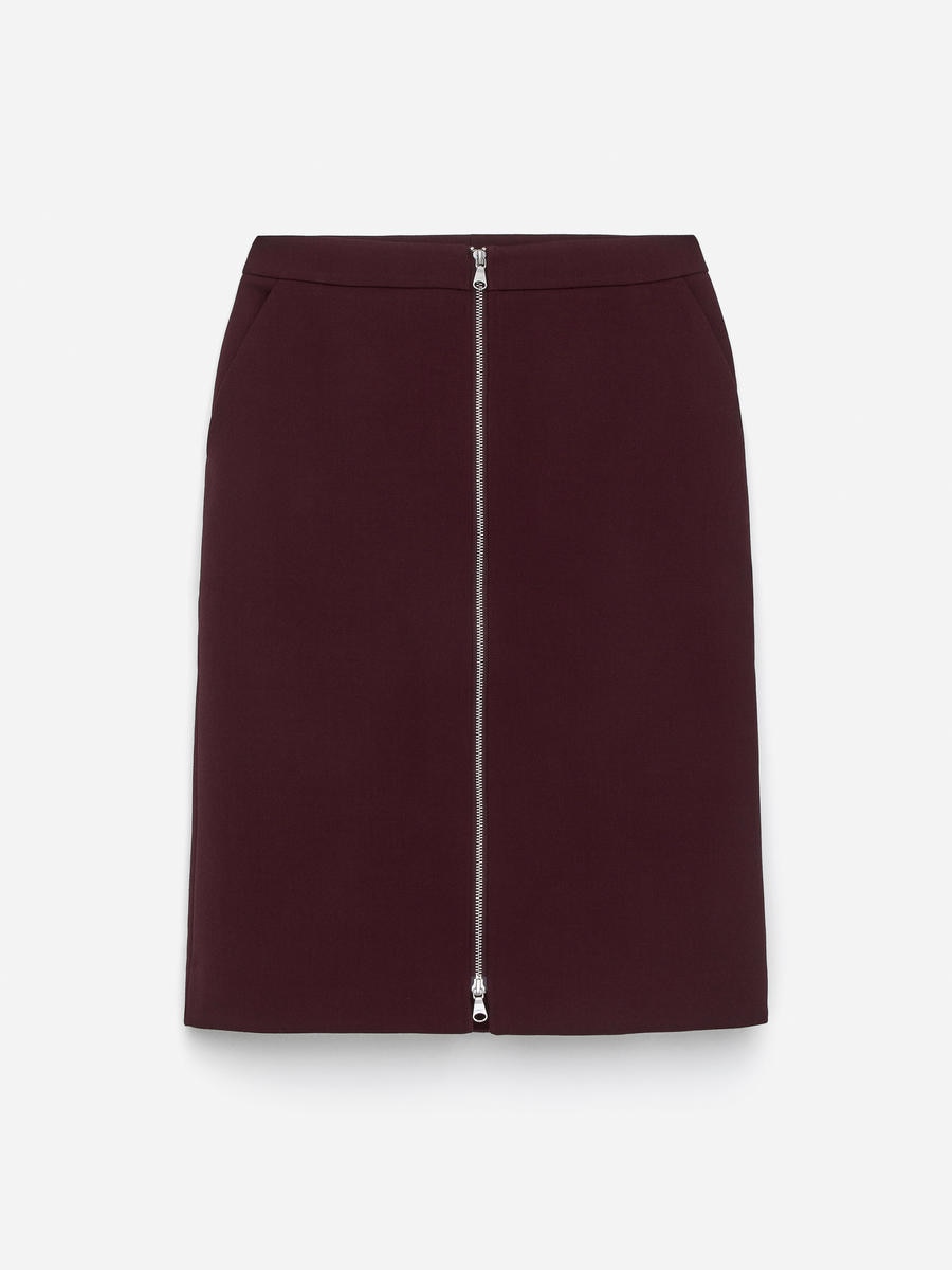 ARKET Women's  Wool-Blend Zip Skirt Red,  size 38