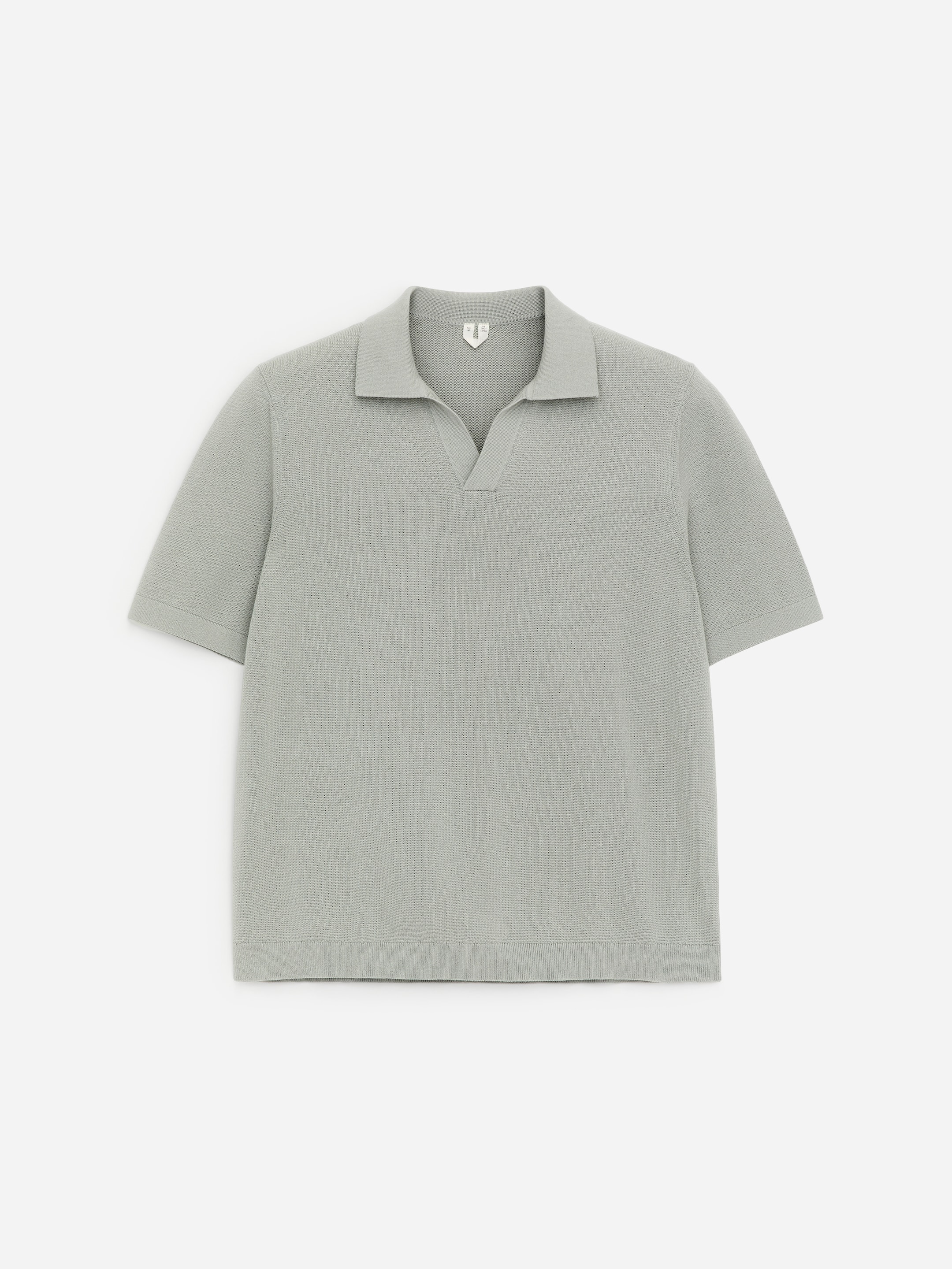 Textured Polo Shirt-Turquoise-18355