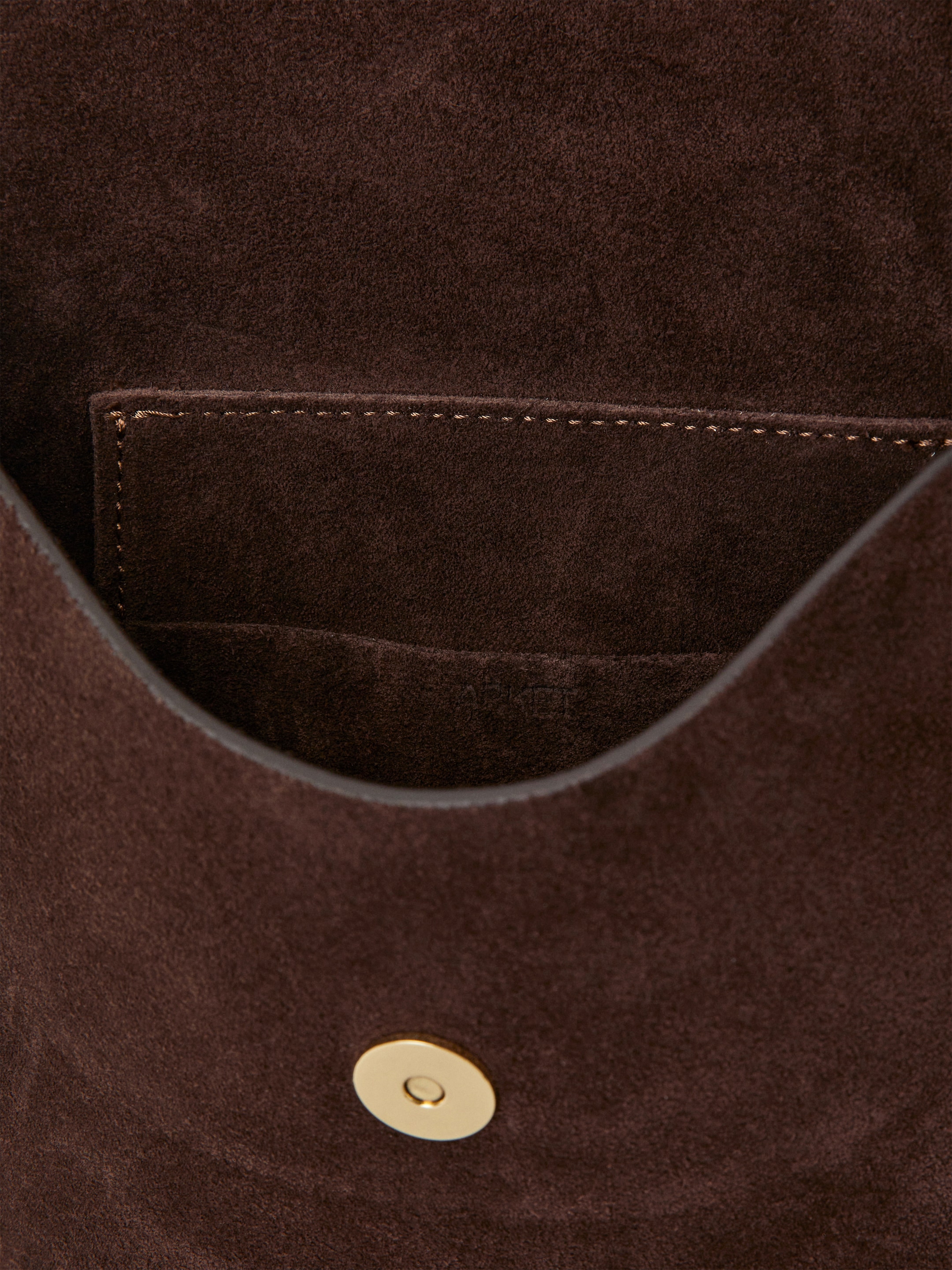 Sac bandoulière en croûte de cuir suédé - Marron foncé - Femme - StillMedia/DescriptiveDetail - 1