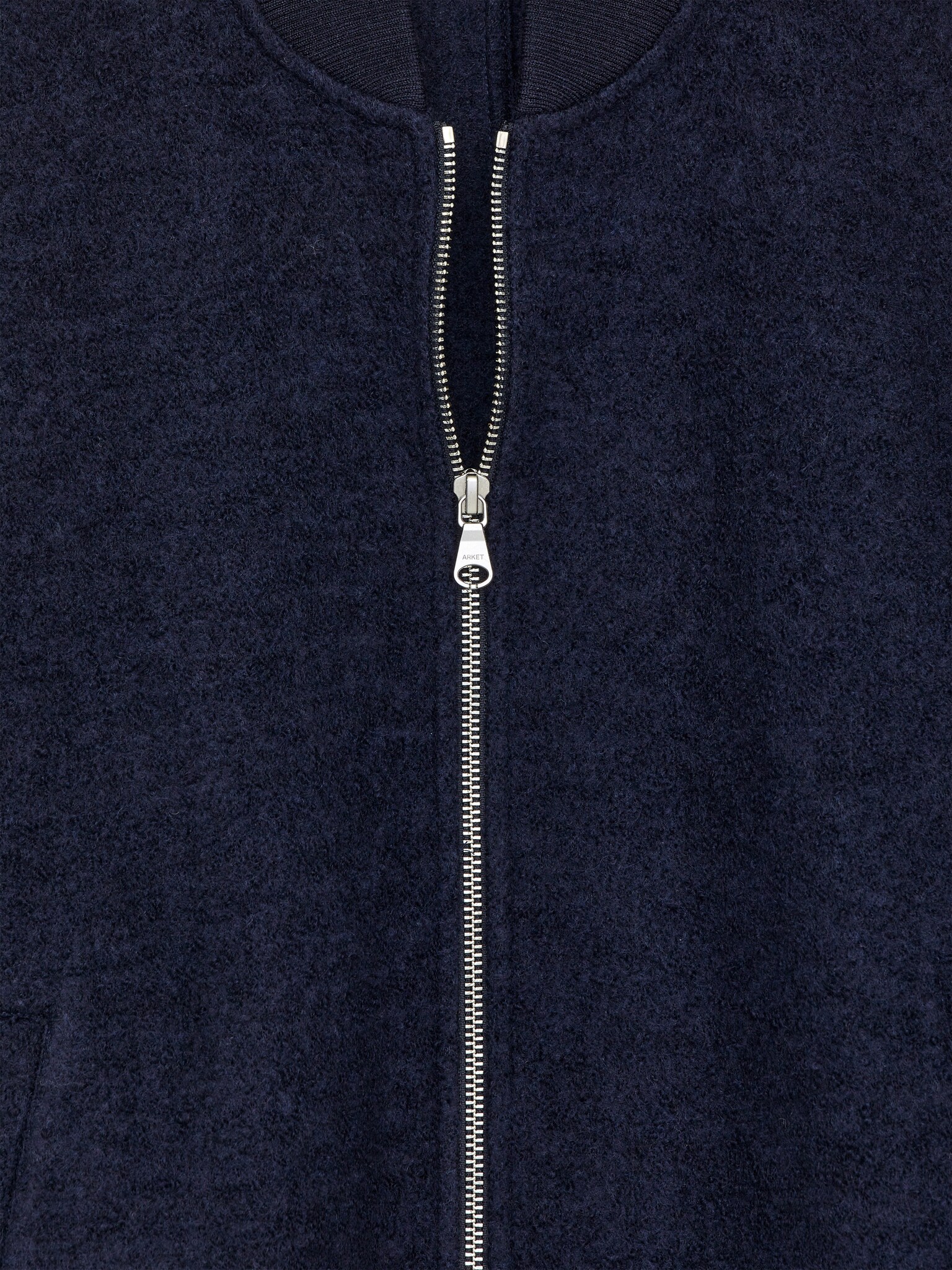 Boiled Wool Jacket - Dark Blue/Dark Khaki Green - 5