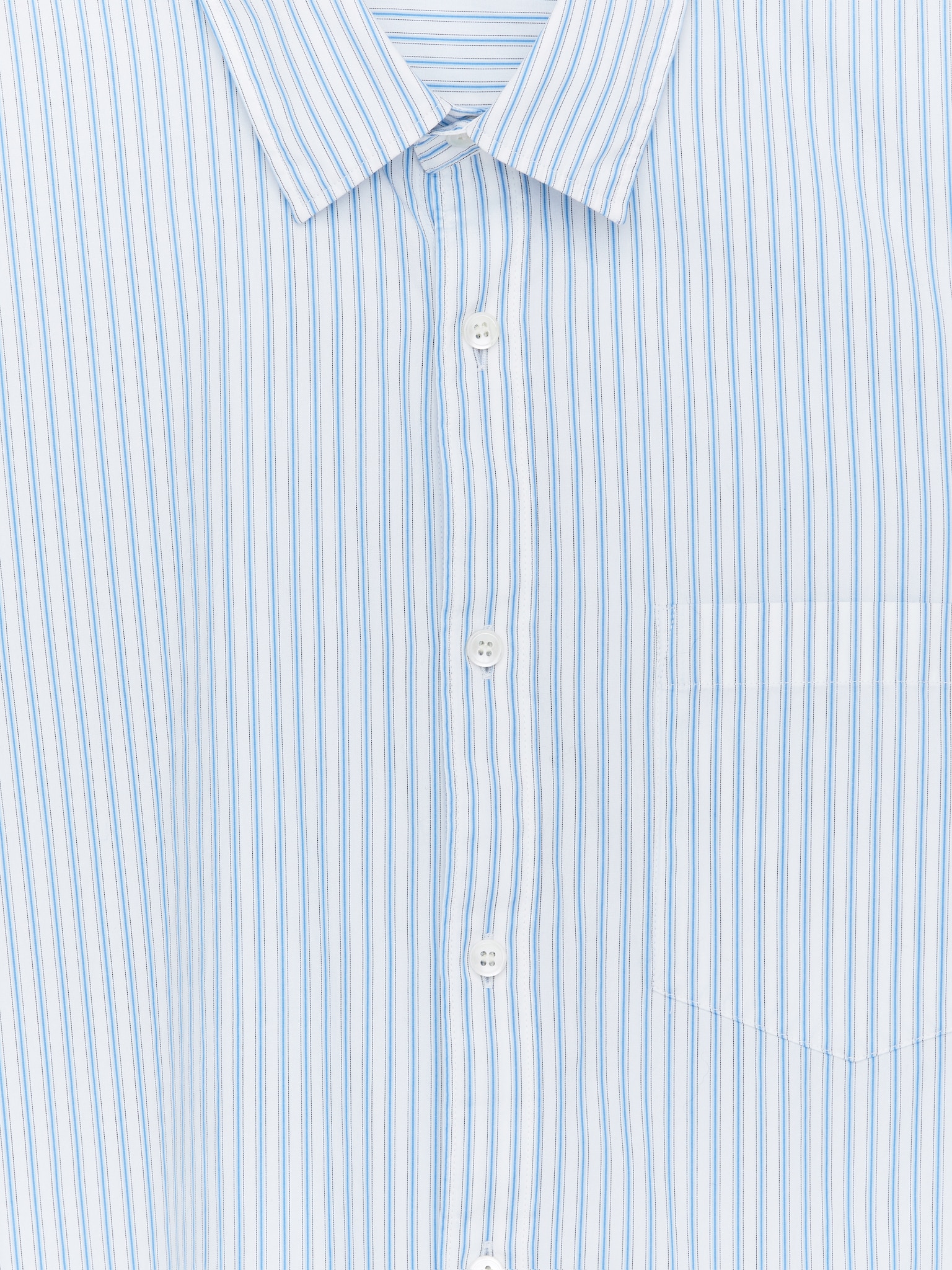 Poplin Shirt - Blue/White/Blue/White/Black - 2