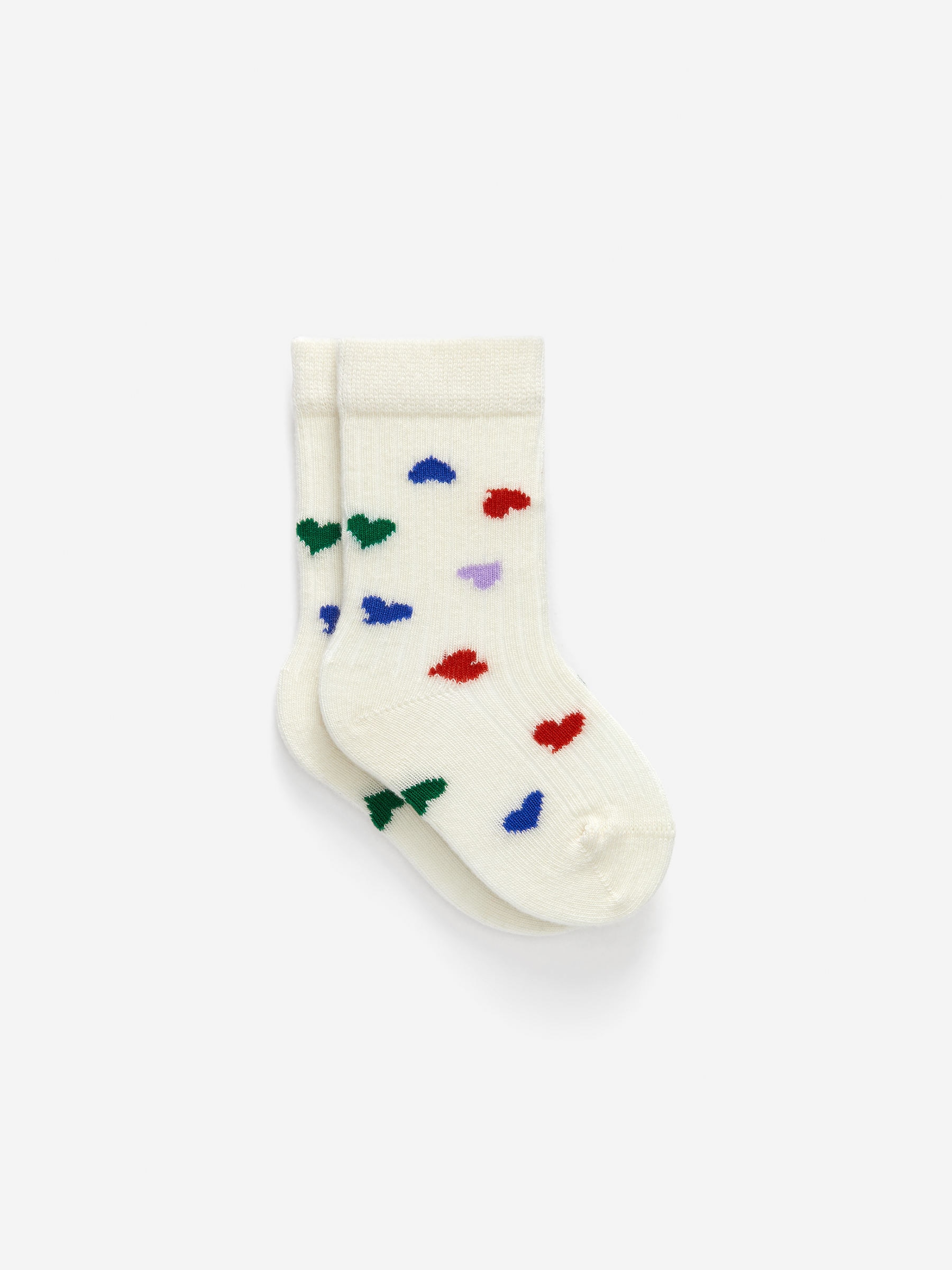 Rib Knit Baby Socks, 5 Pairs - Lilac/Red - Children - StillMedia/DescriptiveStillLife - 3