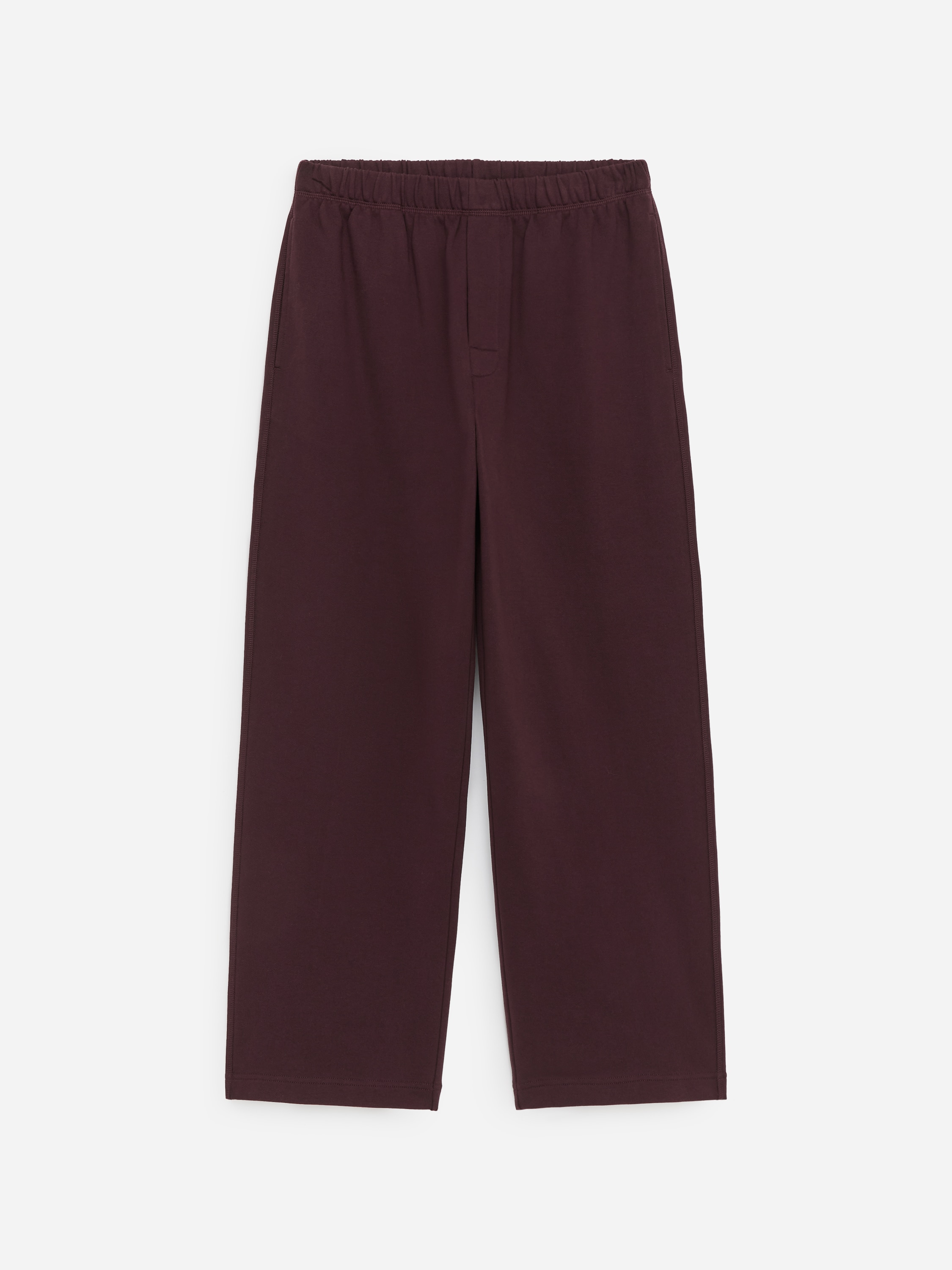 French Terry Sweatpants - Dark Red/Black