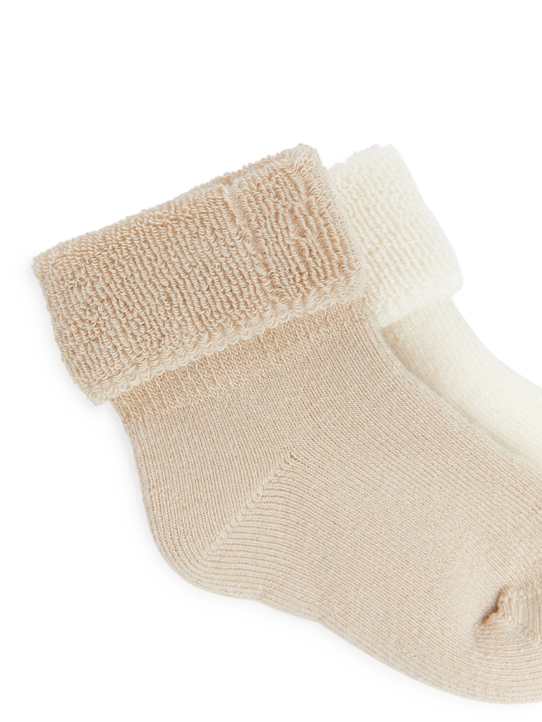 Visa större bild: Mjuka babystrumpor - Beige/vit - BARN | H&M SE 2