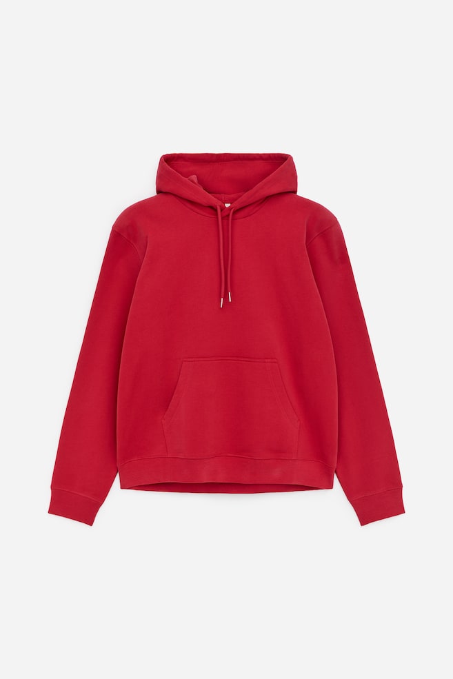 Hooded Sweatshirt - Červená/šedý melír - 1