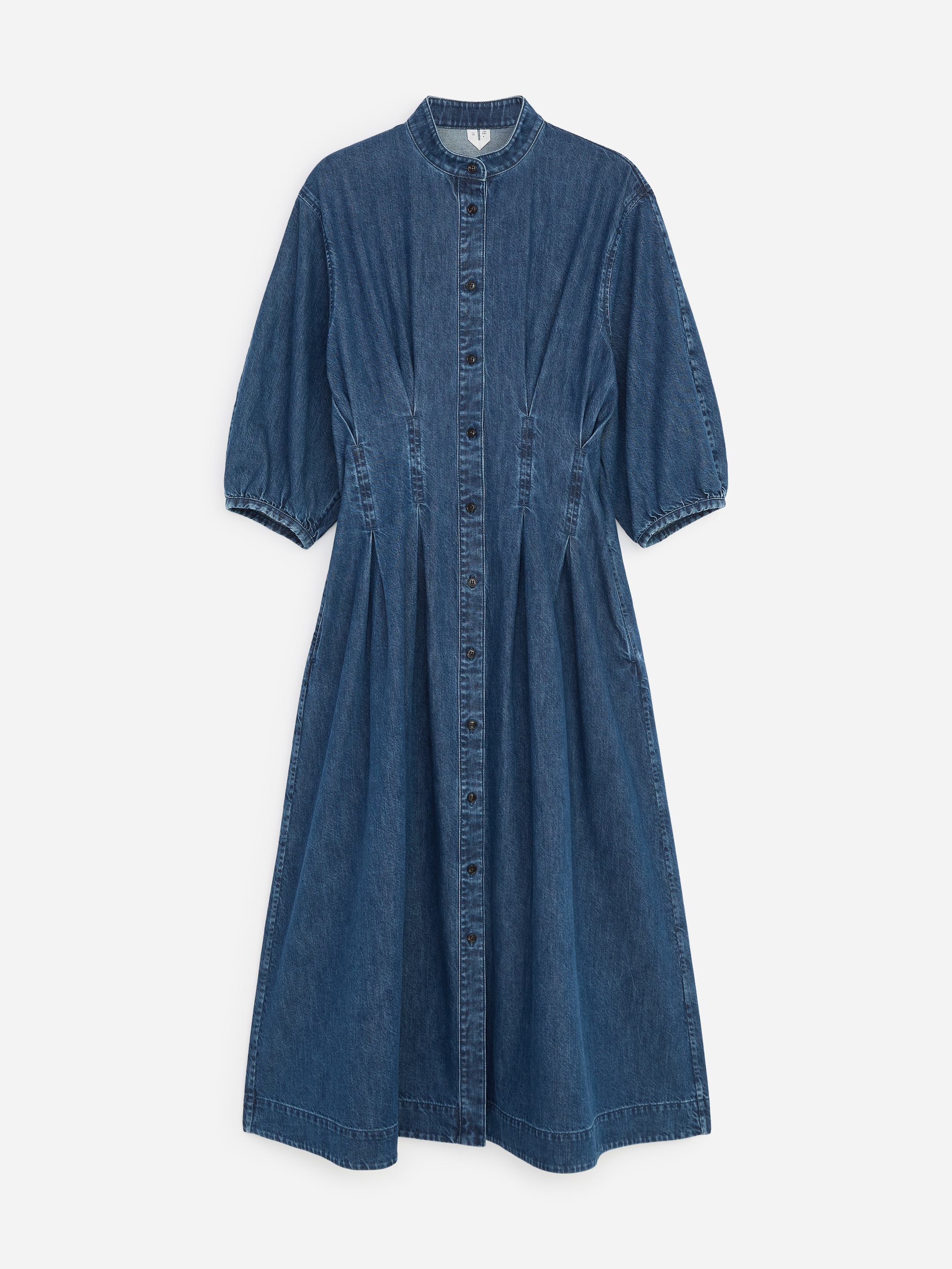 Vestido denim de algodón - Azul - Corte estándar - women - StillMedia/DescriptiveStillLife - 1