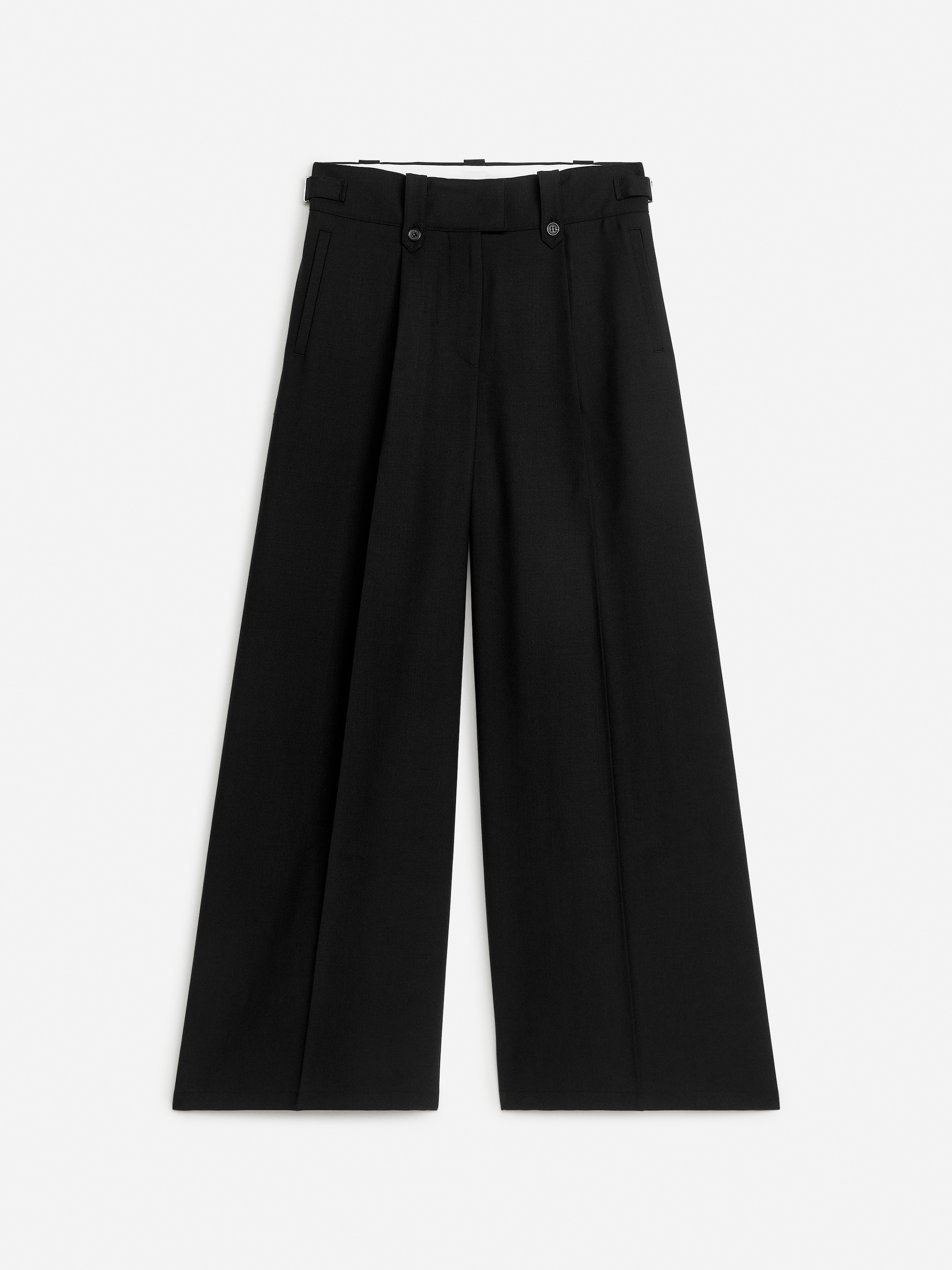 View larger image: Wide Twill Trousers - Black - Ladies | H&M GB 1