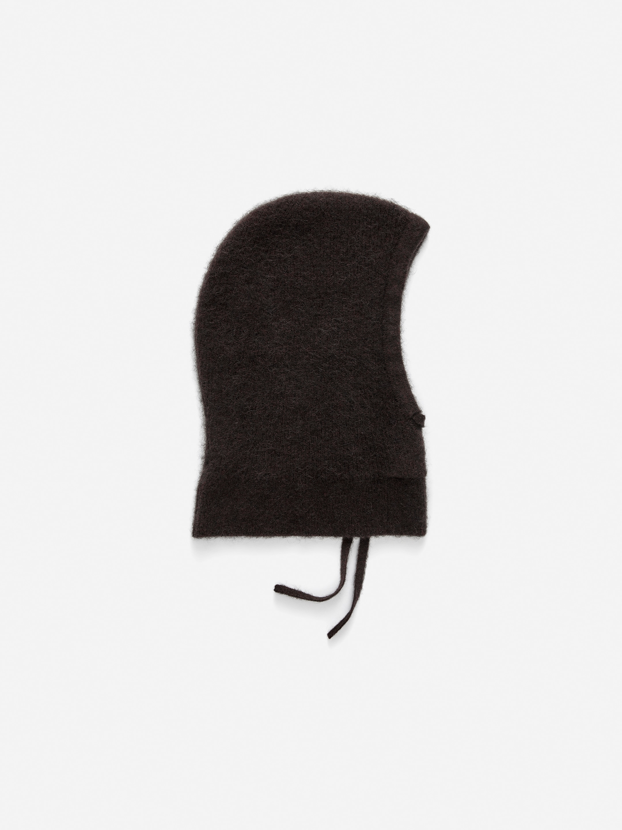 Alpaca-Wool Blend Hood-#3F3838-16911
