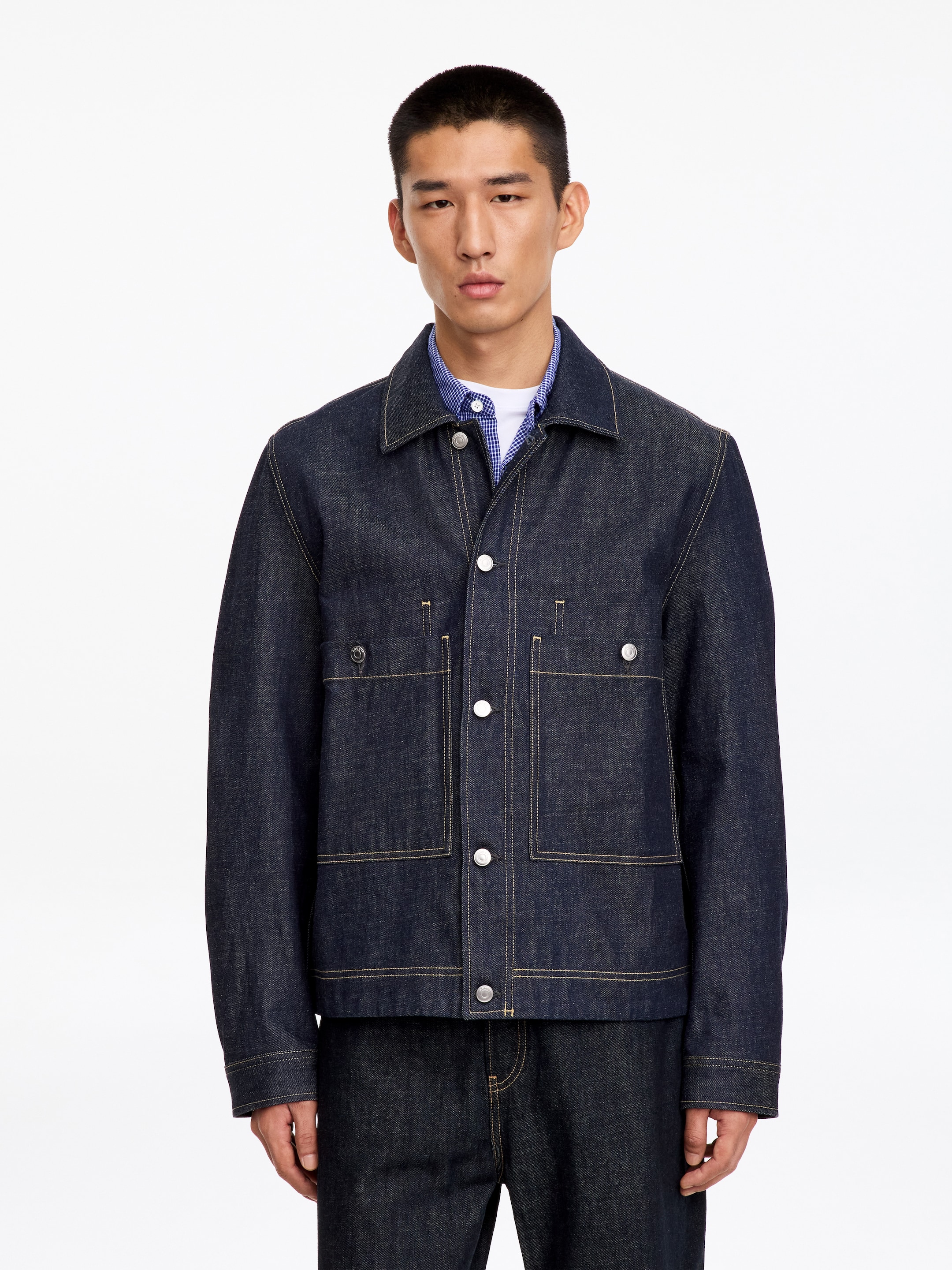 Surchemise en jean - Bleu marine foncé - Relaxed fit - men - StillMedia/Lookbook - 5