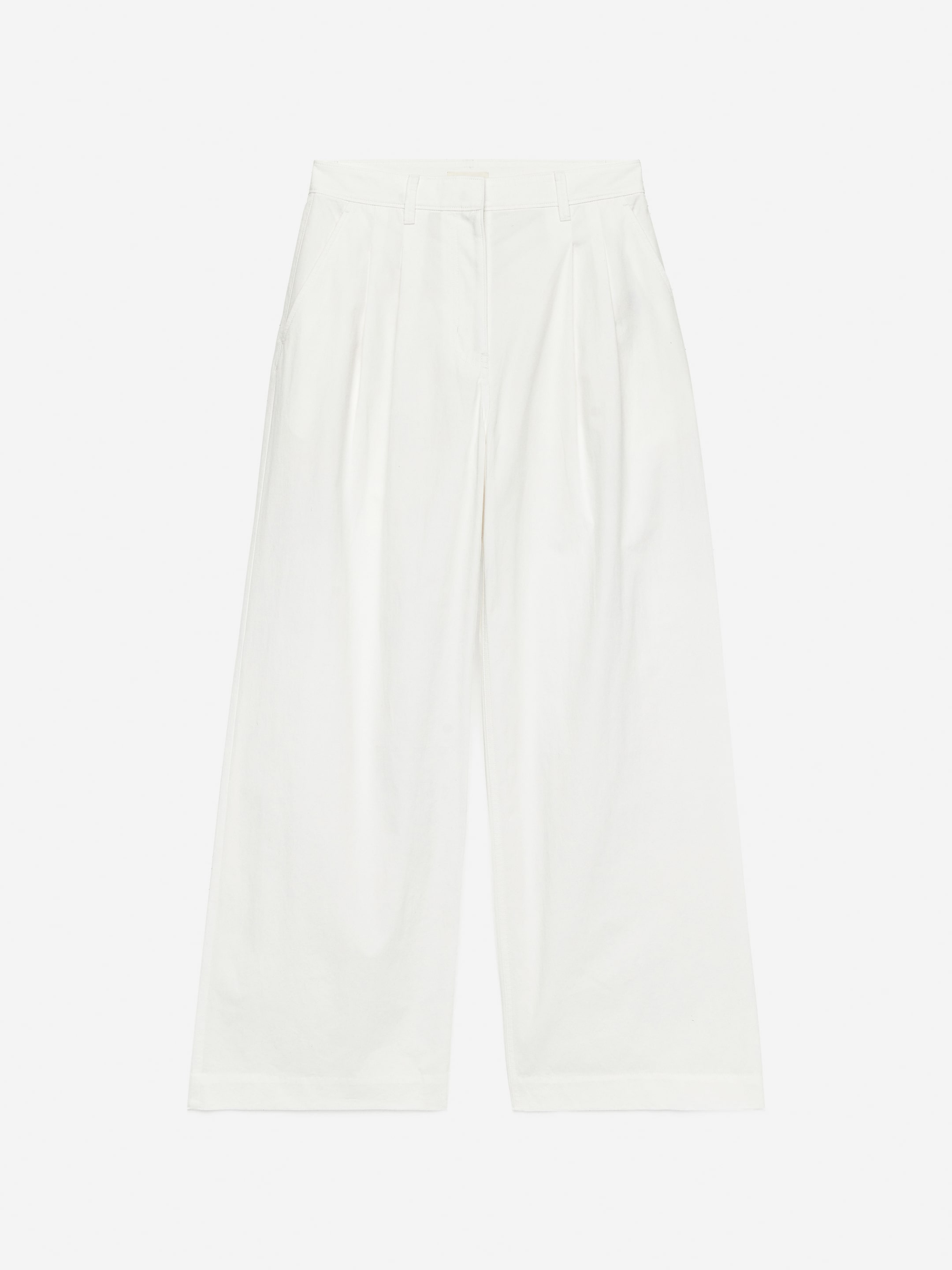 Pantaloni con pinces-#F4F3E9-14723