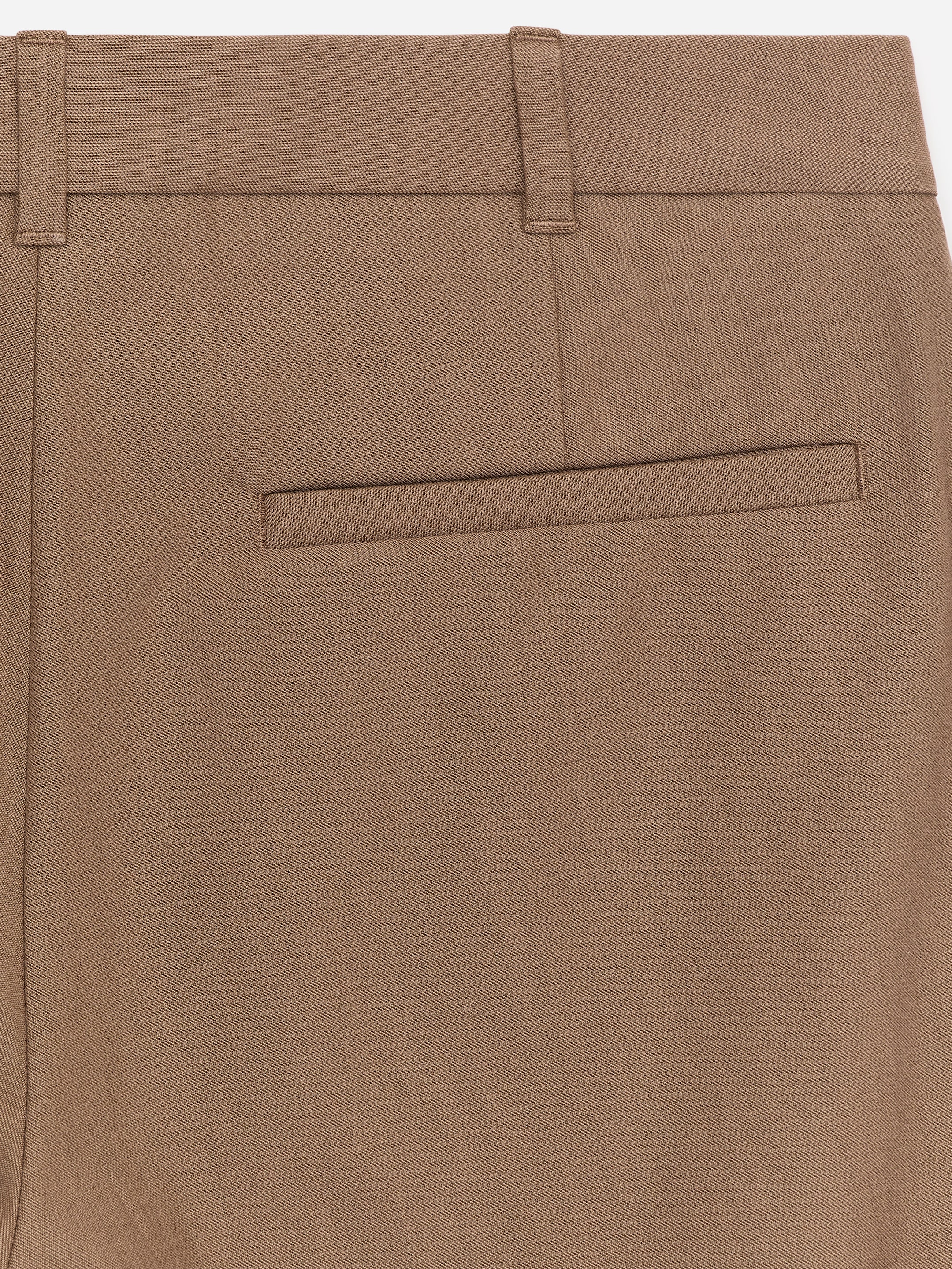 Wool Blend Trousers - Brown - Relaxed fit - Women - StillMedia/DescriptiveDetail - 1