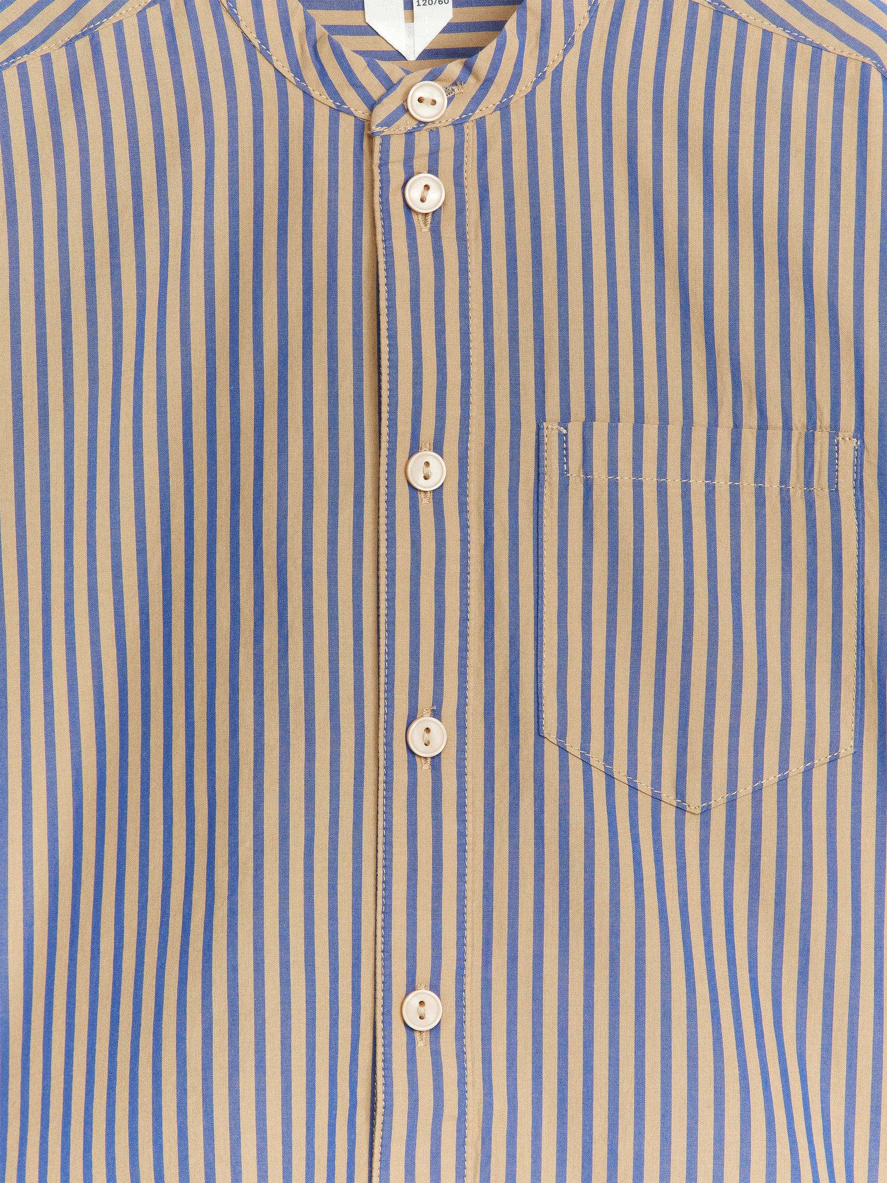 Kragenloses Baumwollhemd - Blau/Beige - Relaxed Fit - Kinder - StillMedia/DescriptiveDetail - 1