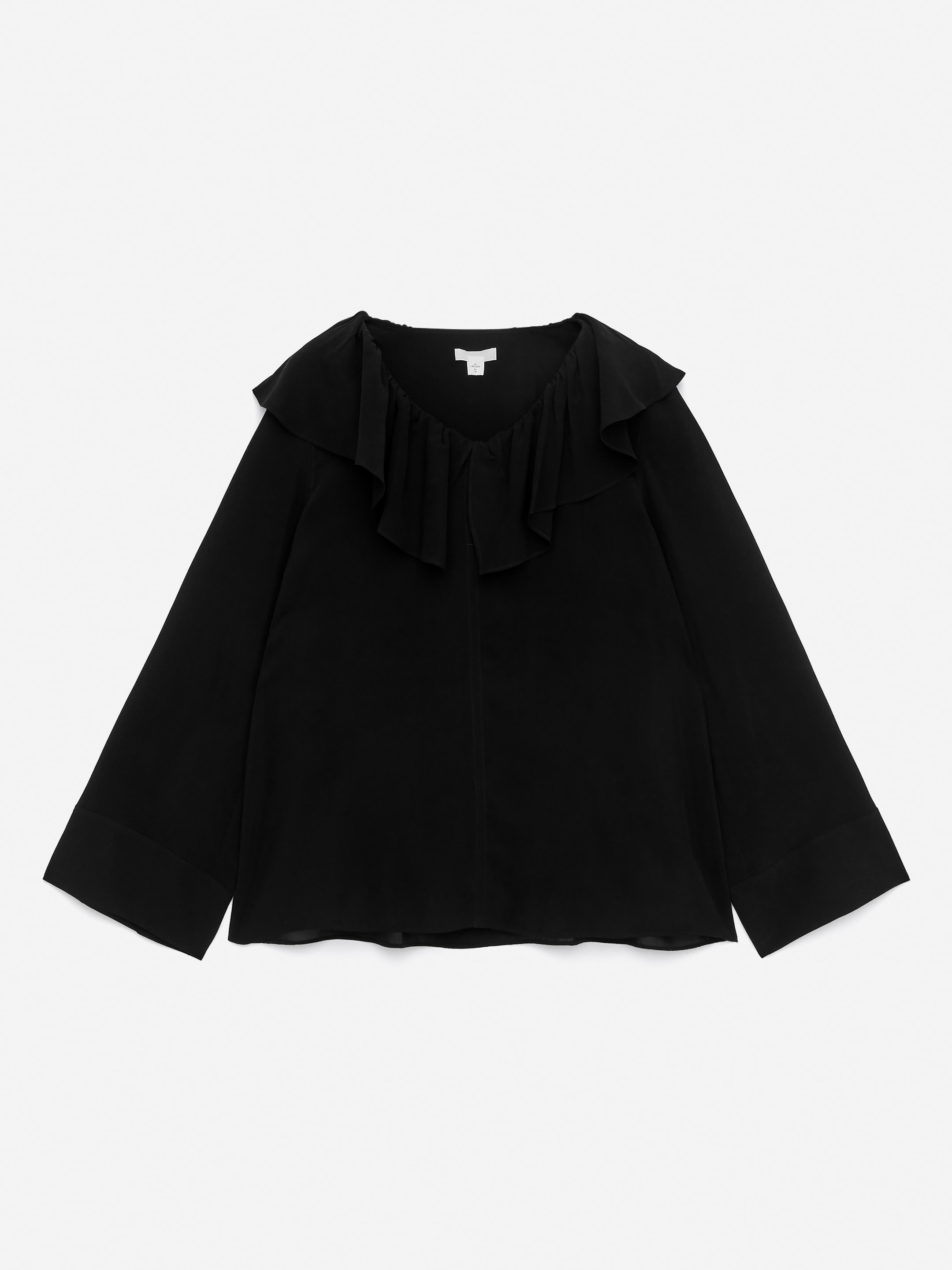 Grotere afbeelding bekijken: Blouse met kraag met ruches - Zwart - DAMES | H&M BE 5