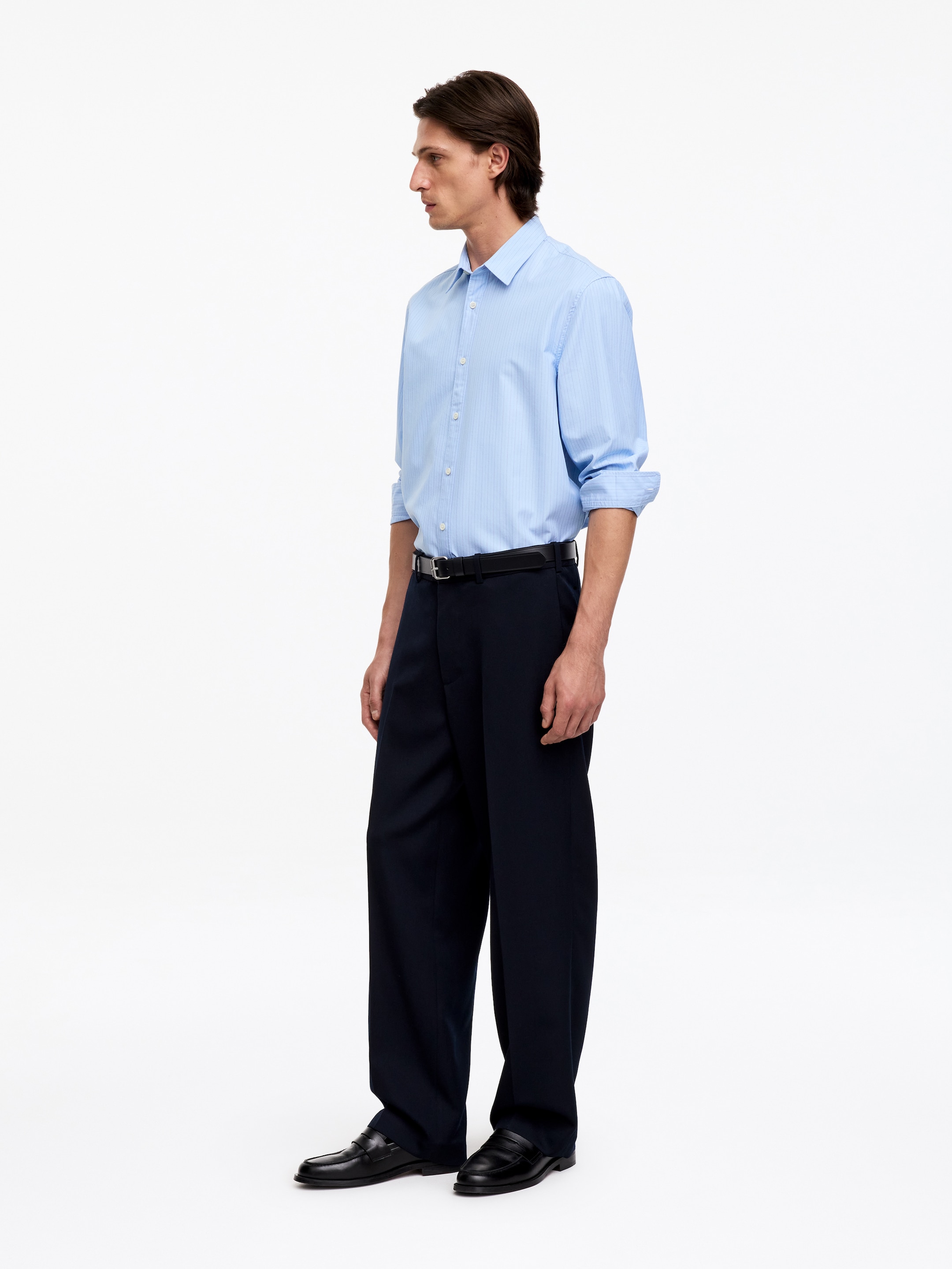 Cotton-Tencel Shirt - Light Blue - Regular fit - Men - StillMedia/Lookbook - 4