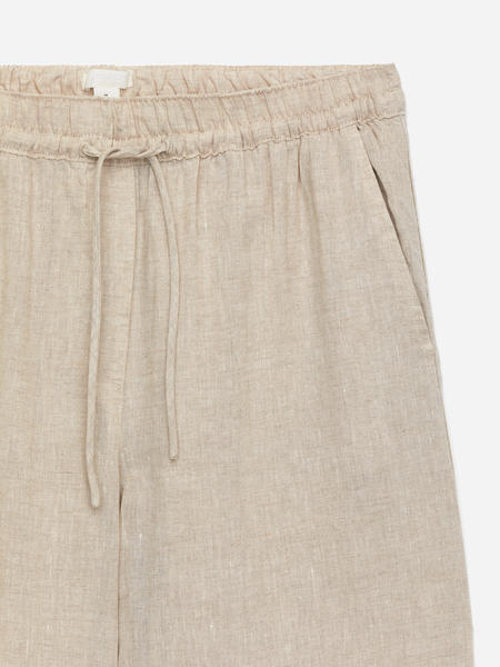 Angeline Linen Cropped Trouser - Black main image 0