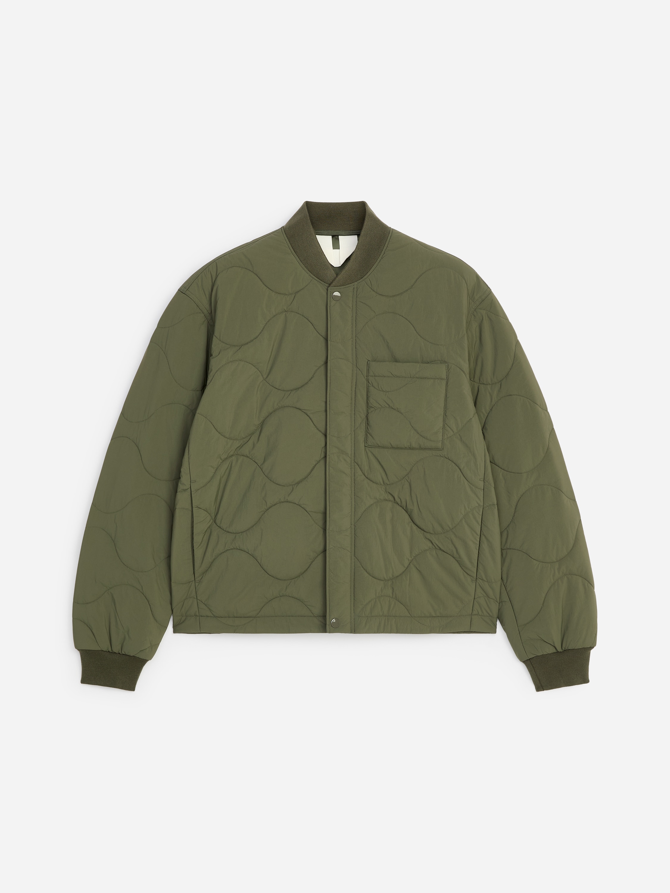 2-in-1-Liner-Steppjacke - Khaki/Schwarz