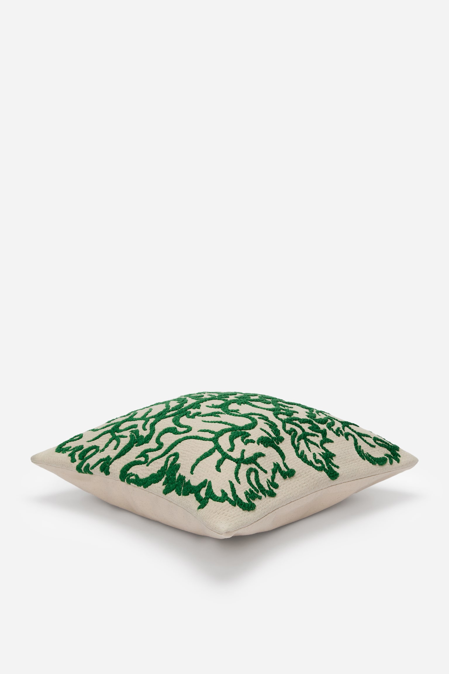 Husă De Pernă Din Bumbac 50x50 cm - Verde/Bej - 1