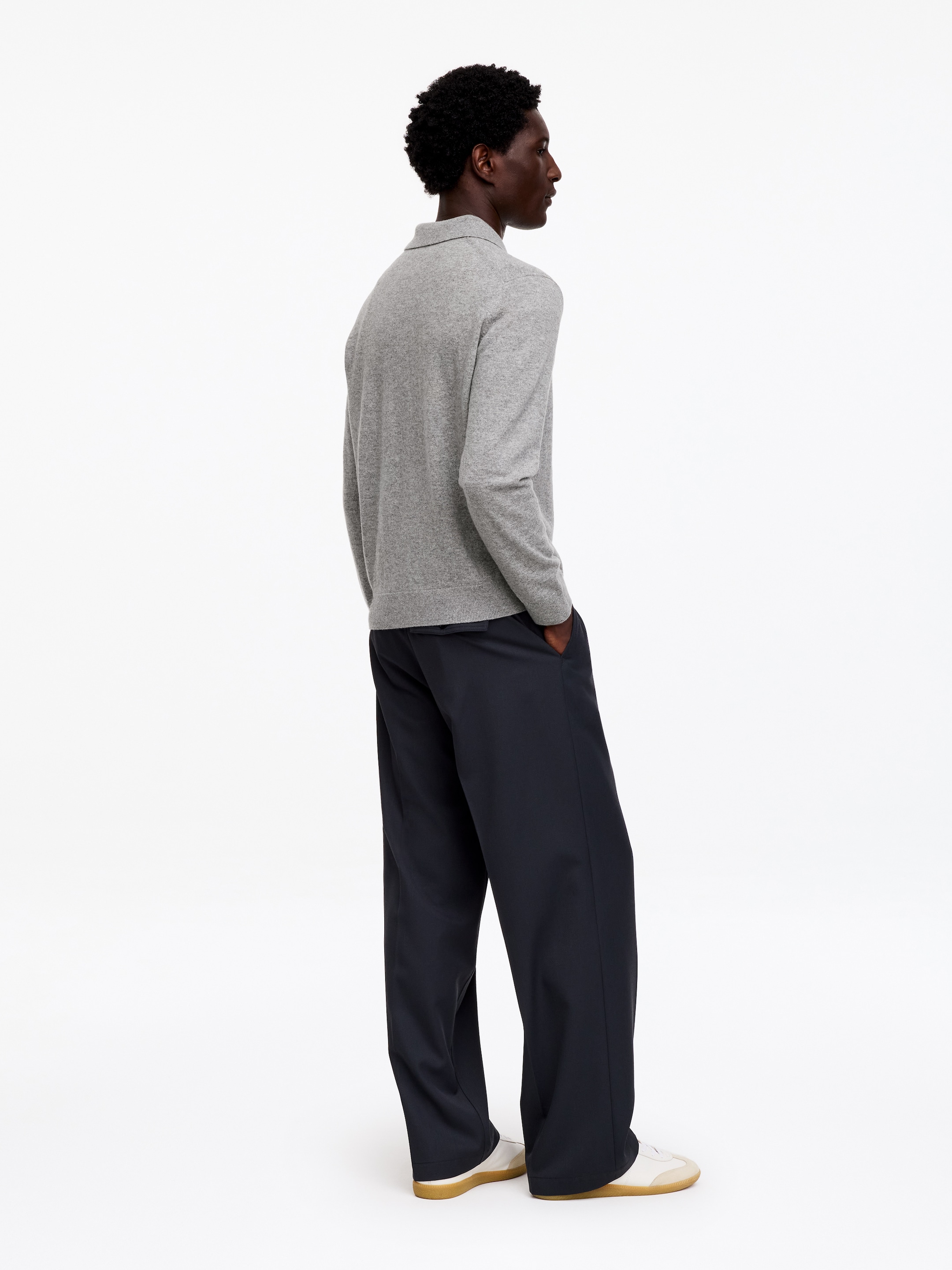 Strick-Poloshirt aus reinem Kaschmir - Grau - Regular Fit - men - StillMedia/Lookbook - 6