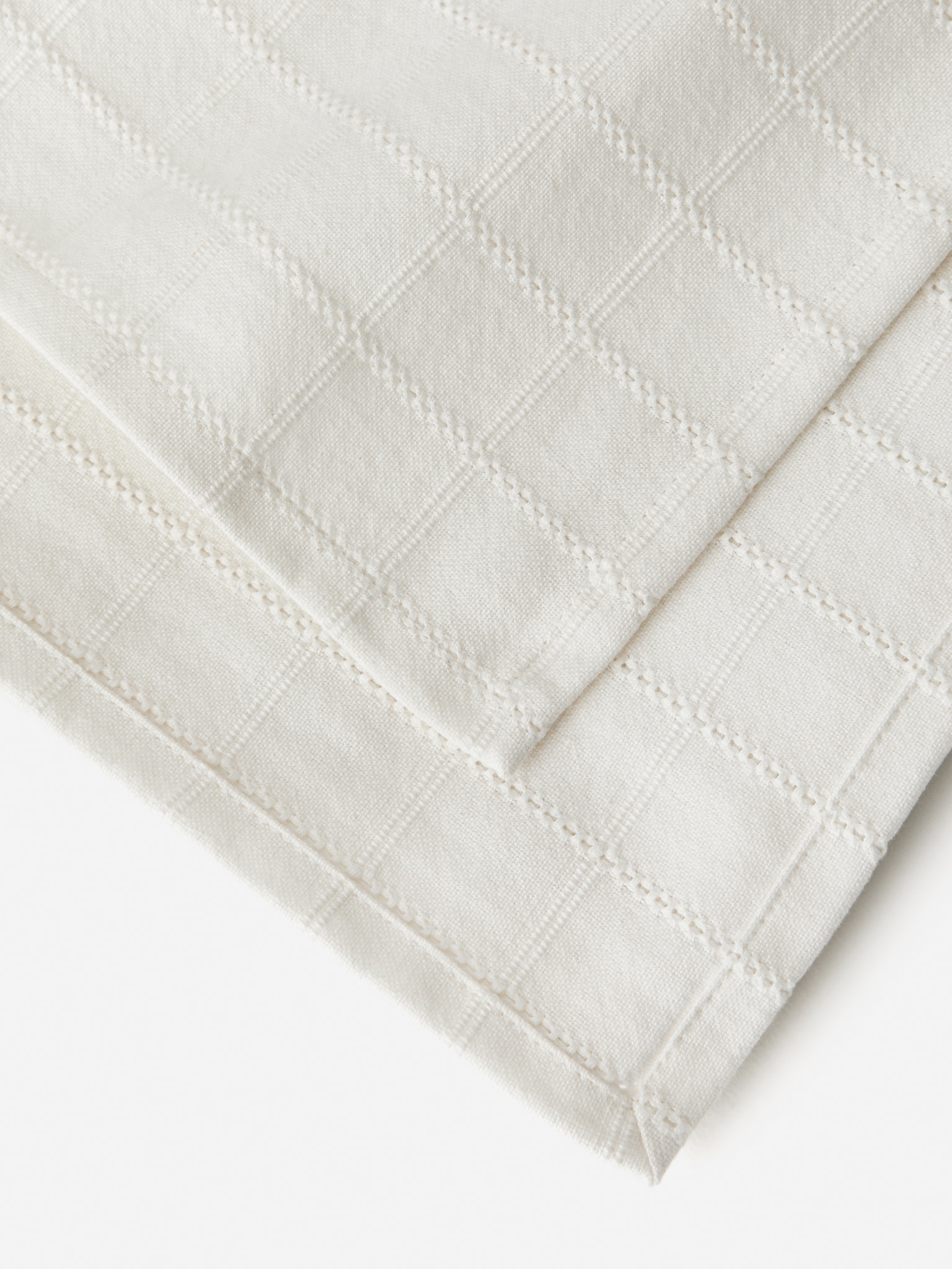 Cotton Table Cloth - Off White - 5