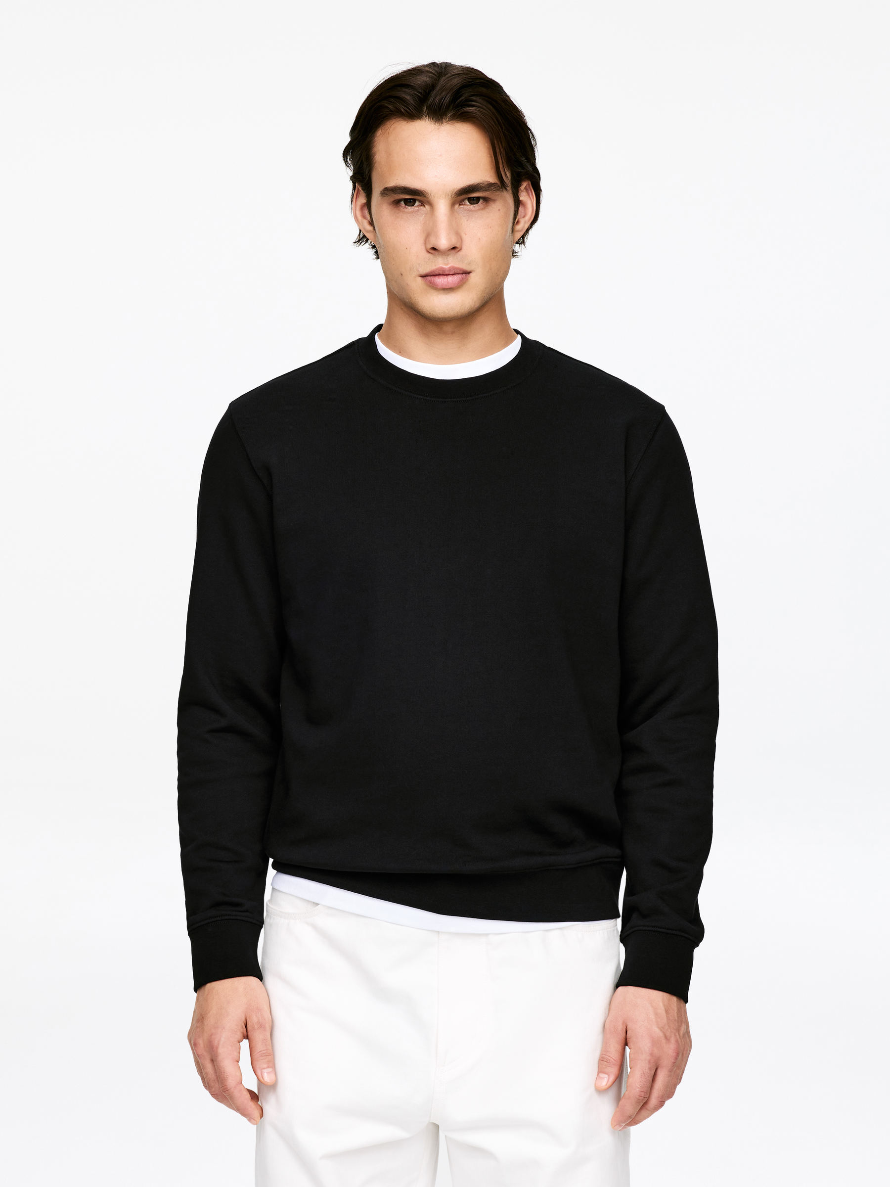 Mid-Weight Sweatshirt - Black - Regular fit - Men - StillMedia/Lookbook - 11