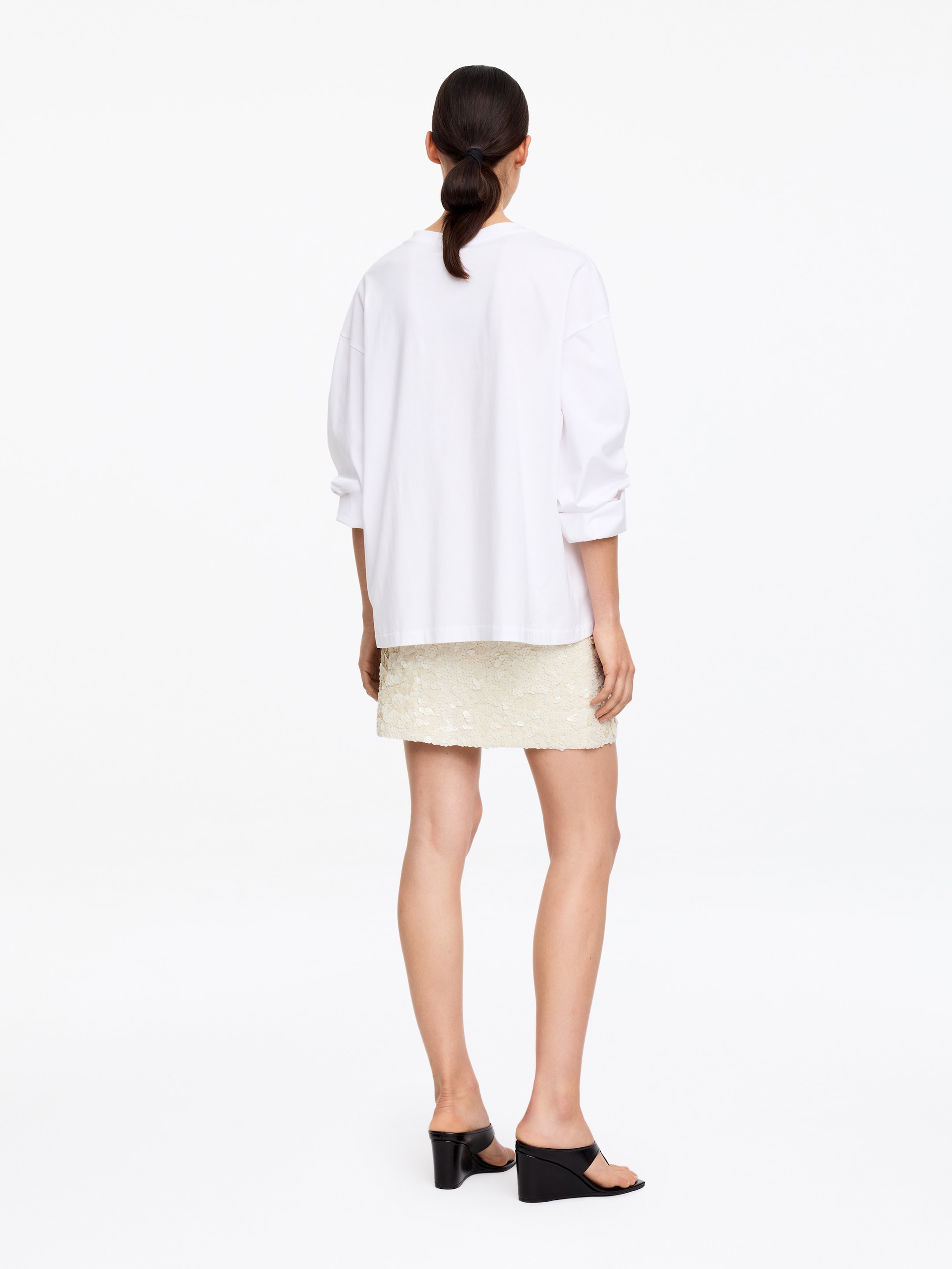 Minigonna con decorazioni - Bianco sporco - Regular fit - Women - StillMedia/Lookbook - 3