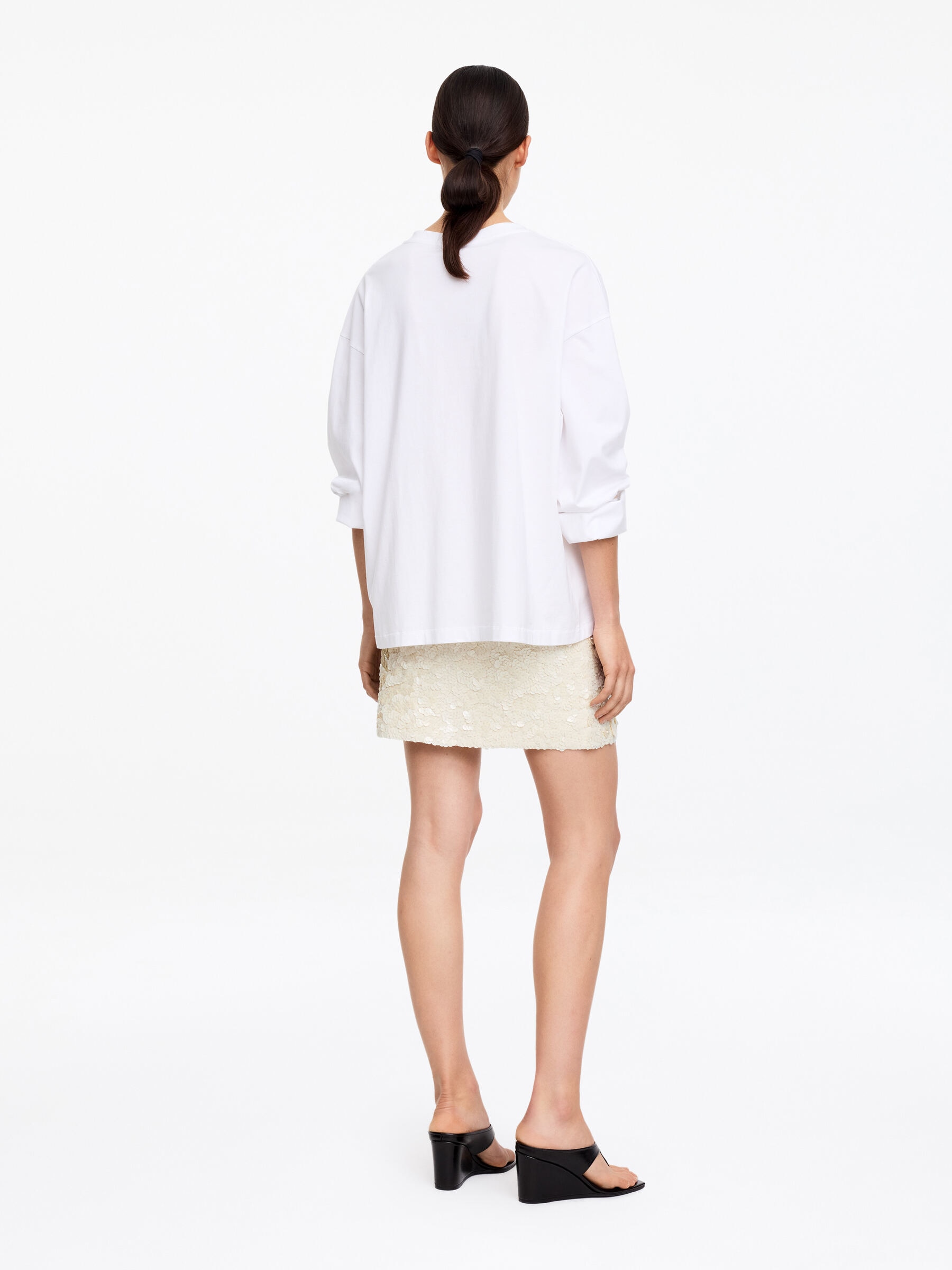 Embellished Mini Skirt - Off White - Regular fit - Women - StillMedia/Lookbook - 3