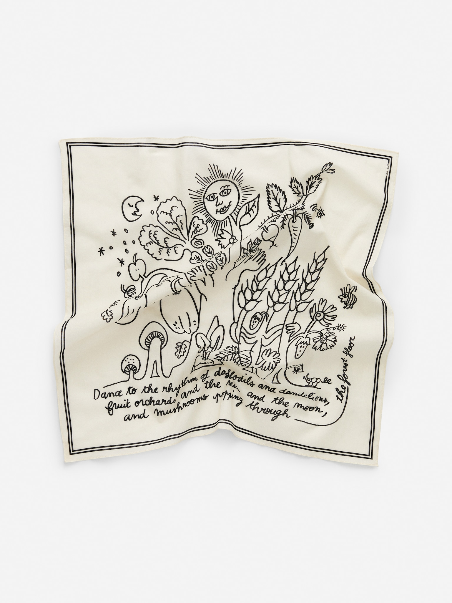 ARKET CAFÉ Bandana - Off White/Black - 2