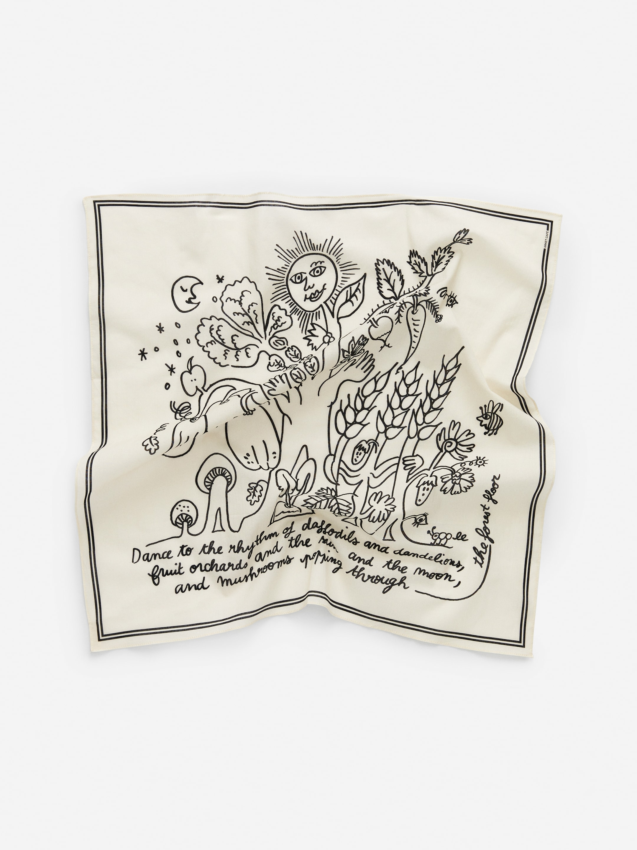 ARKET CAFÉ Bandana - Off White/Black - men - StillMedia/DescriptiveStillLife - 3