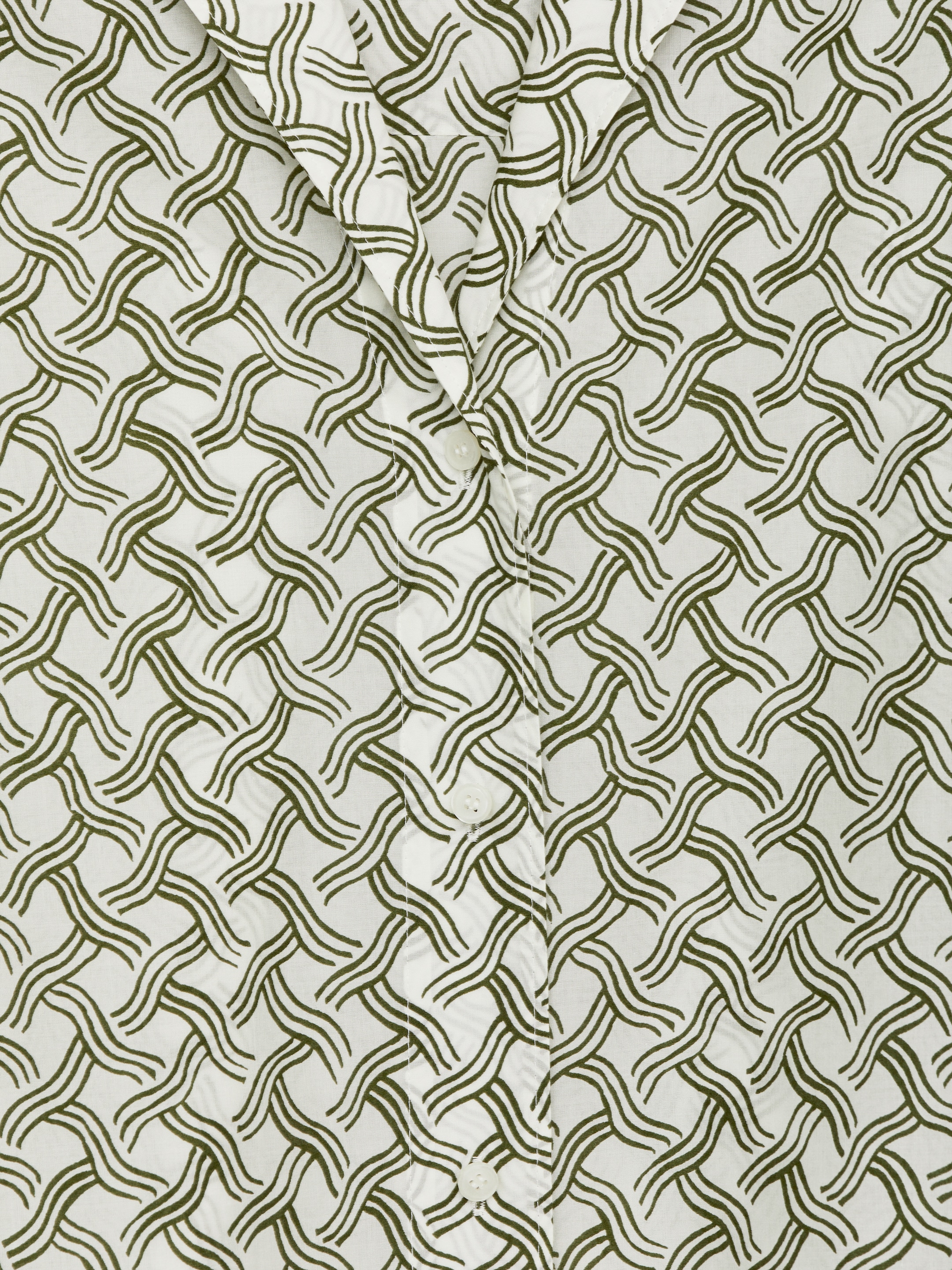 Printed Shirt - Off White/Dark Green - Regular fit - Women - StillMedia/DescriptiveDetail - 2