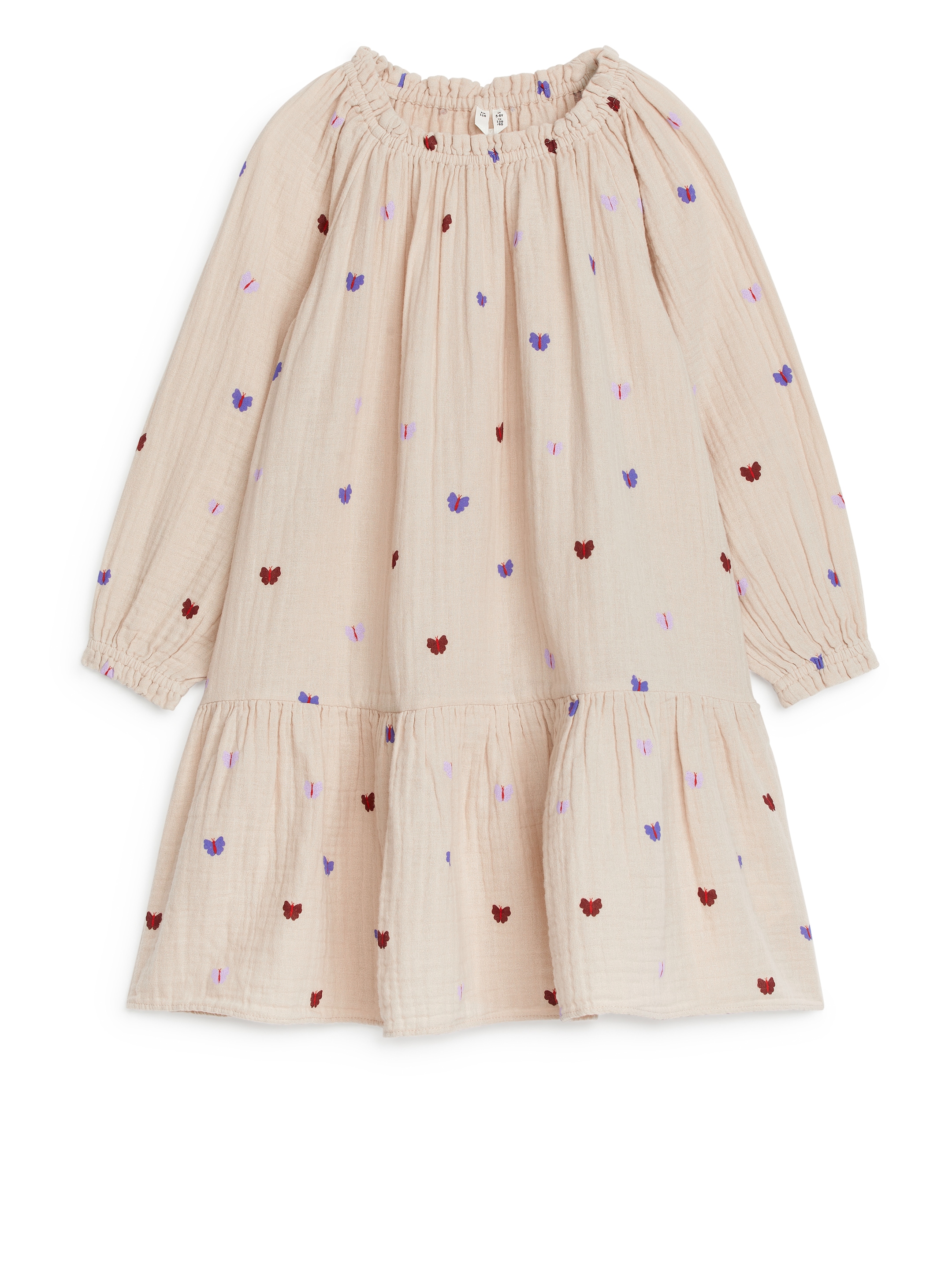 Zobrazit větší obrázek: Mušelínové šaty - Beige/Butterflies - DĚTI | H&M CZ 1