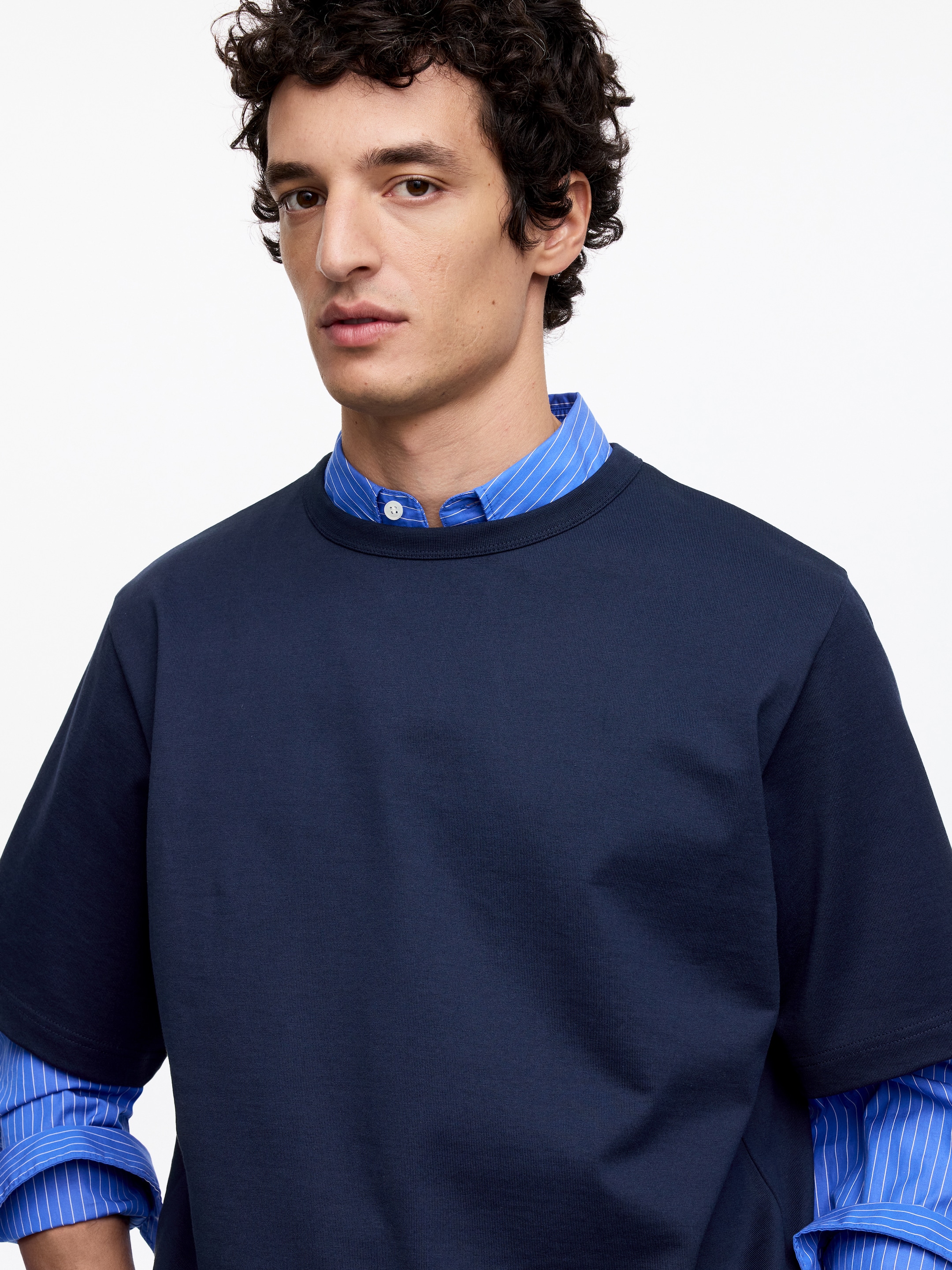 270 GSM Oversized T-Shirt - Dark Blue - Relaxed fit - Men - StillMedia/Lookbook - 11
