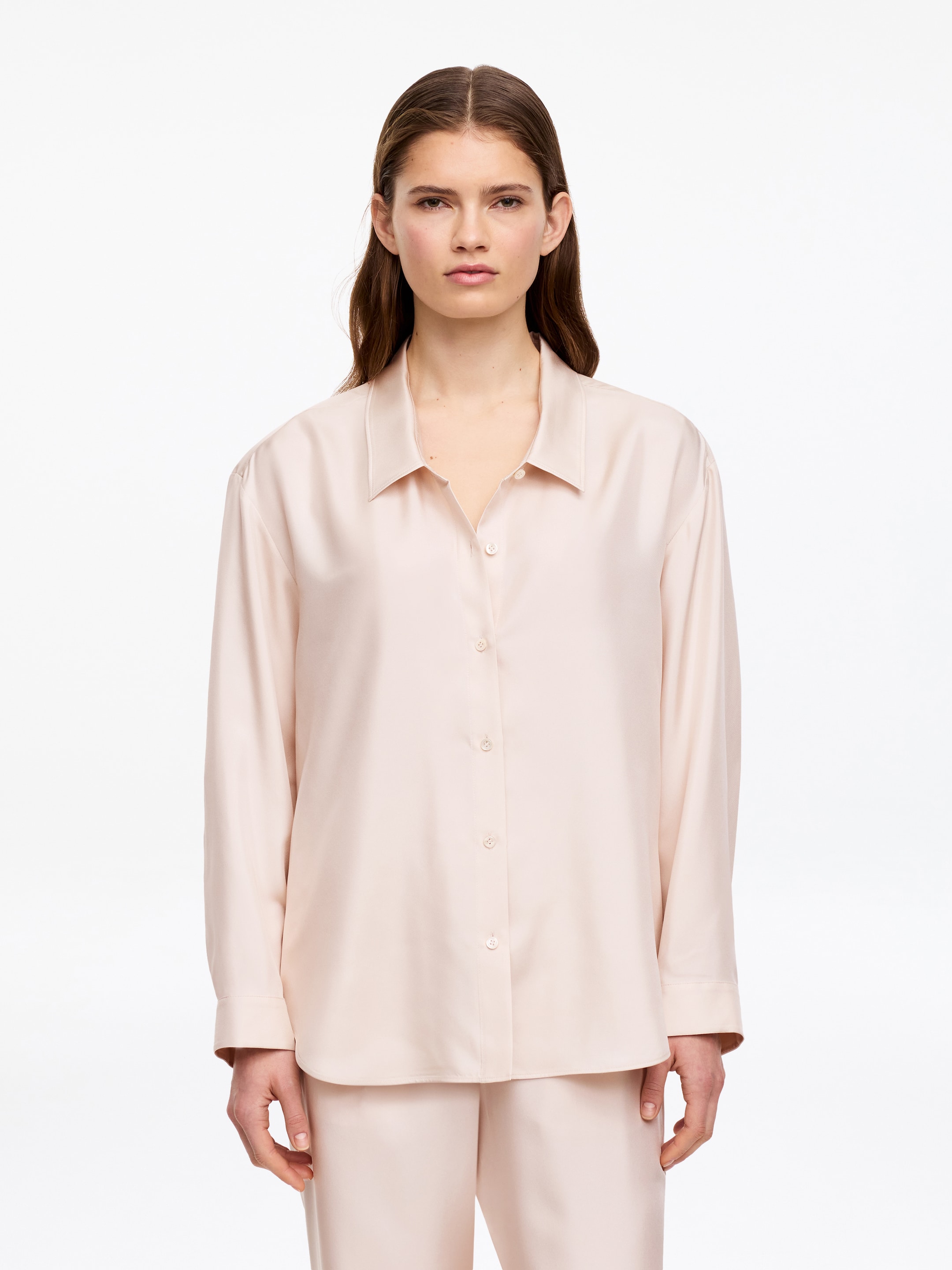 Camicia in twill di seta - Rosa chiaro - Regular fit - Women - StillMedia/Lookbook - 5