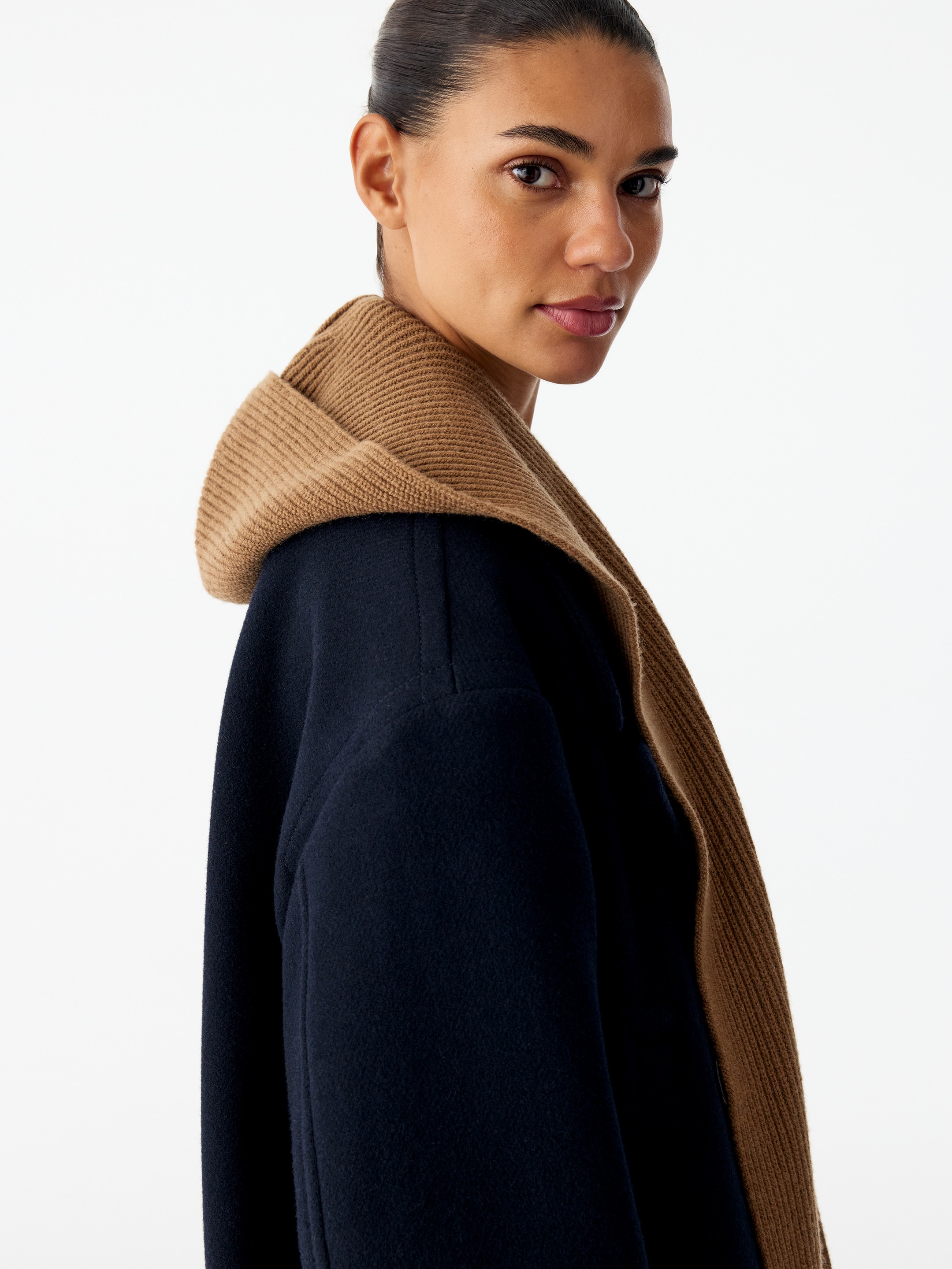 Ribbed Wool Hood - Brown - women - StillMedia/Lookbook - 2