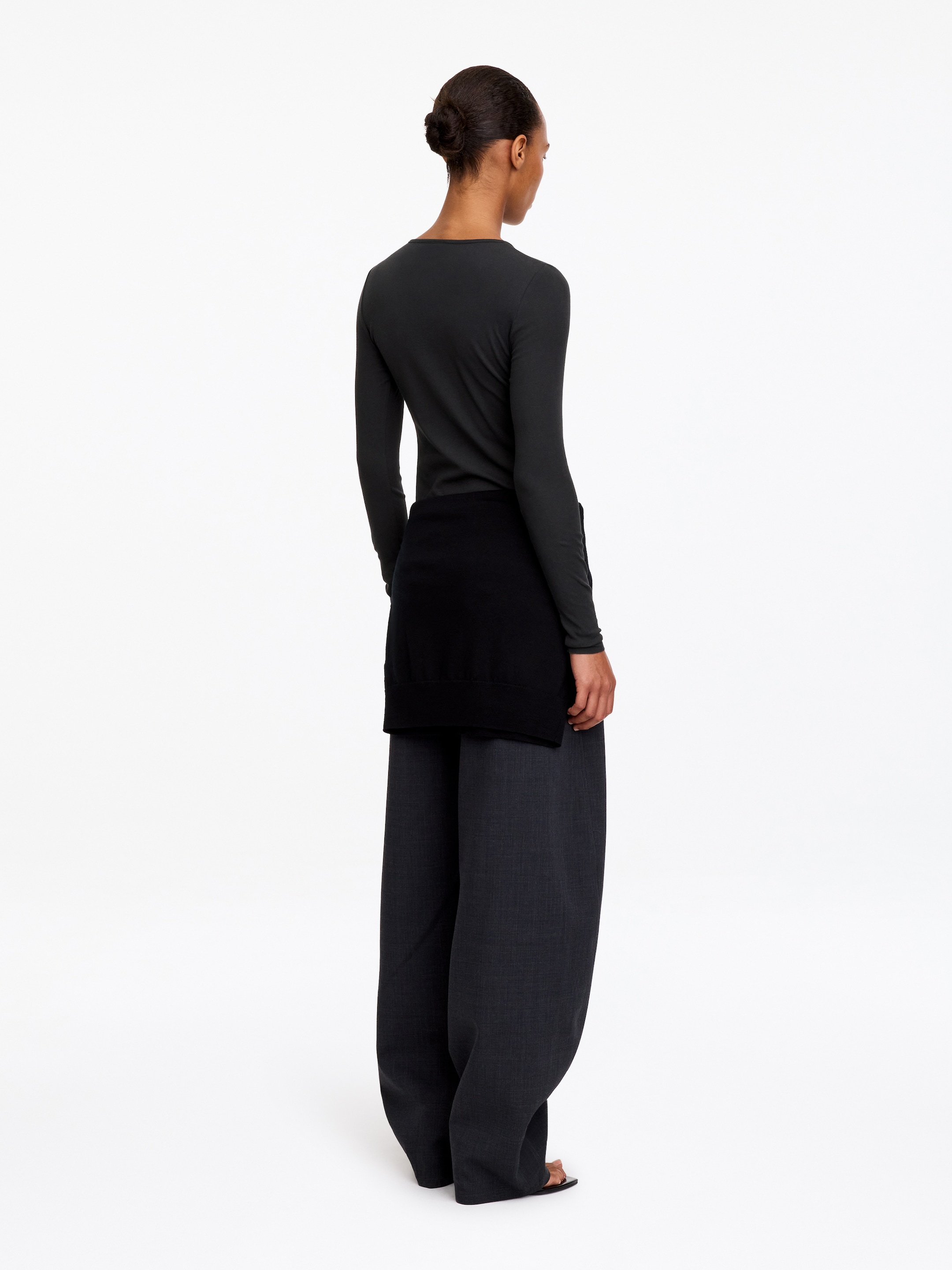 Camiseta Henley de canalé - Negro - Corte ajustado - women - StillMedia/Lookbook - 3
