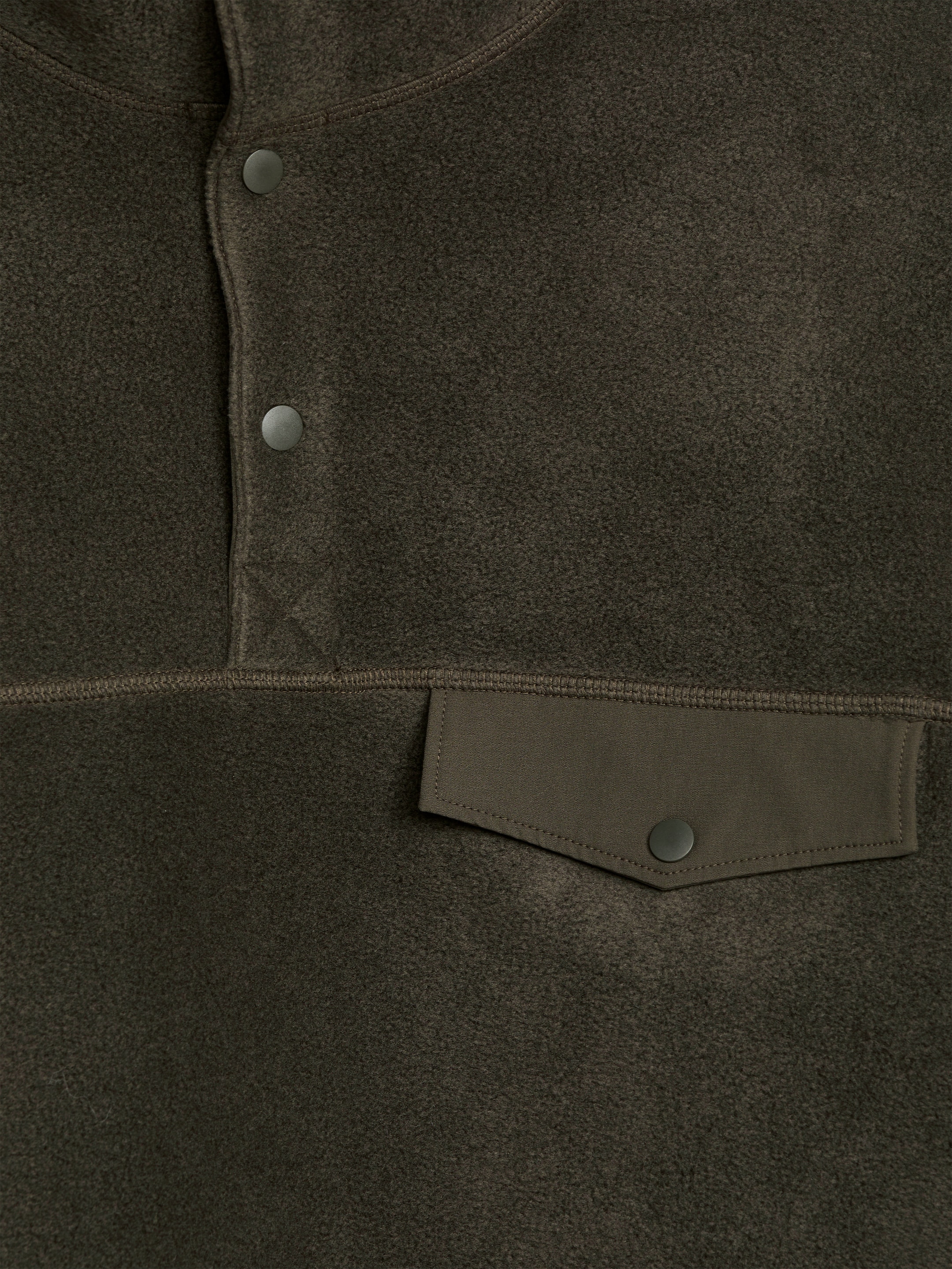 Pop-over Fleece - Dark Mole - Regular fit - Men - StillMedia/DescriptiveDetail - 2