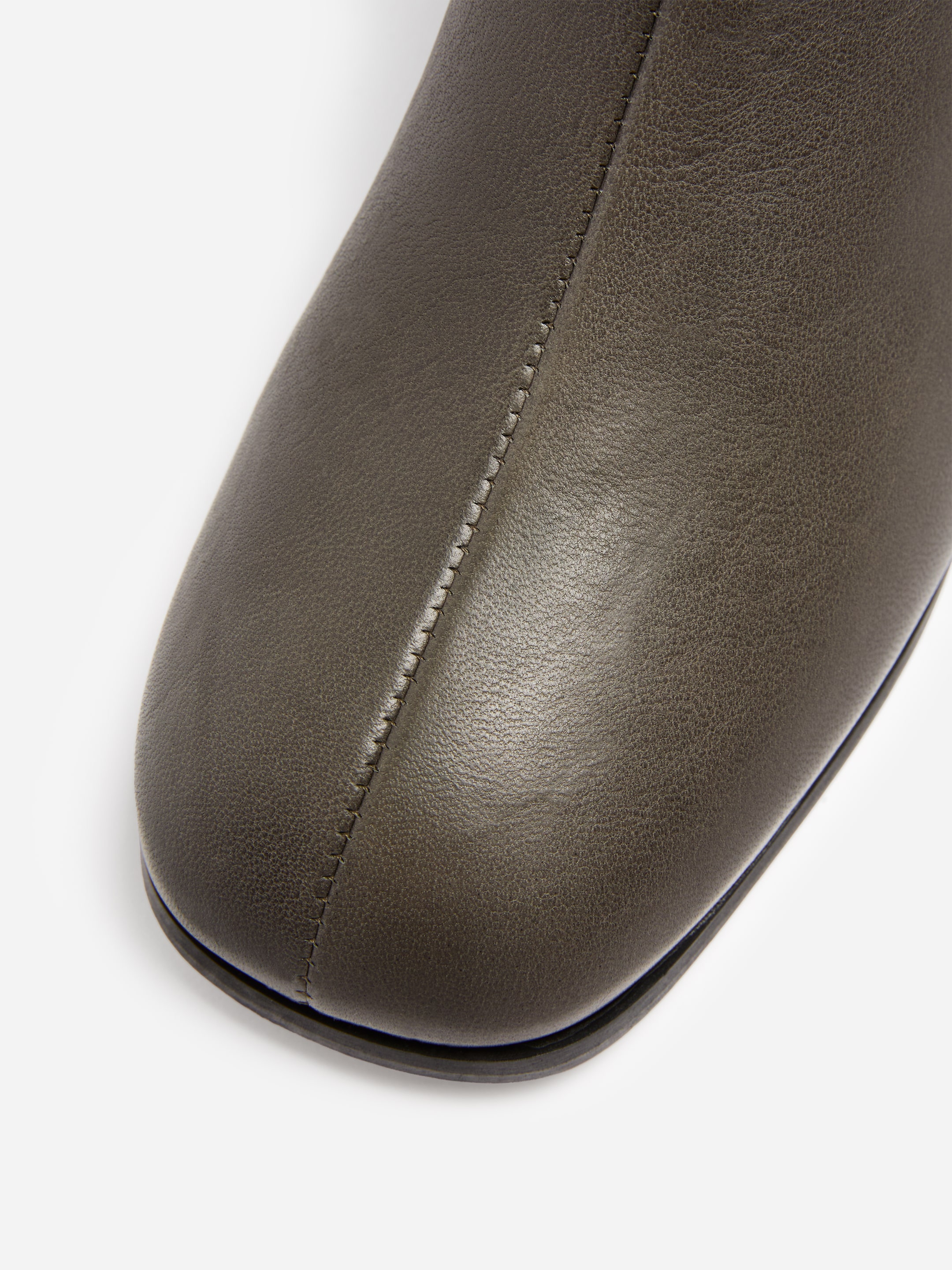 Square-Toe Leather Ankle Boots - Dark grey - women - StillMedia/DescriptiveDetail - 1