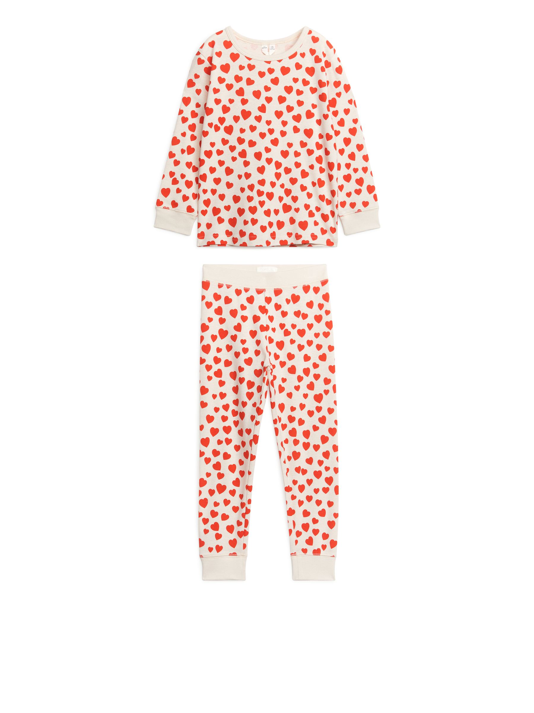 Jersey-Pyjama - Cremeweiß/hellrot - Regular Fit - Kinder - StillMedia/DescriptiveStillLife - 3