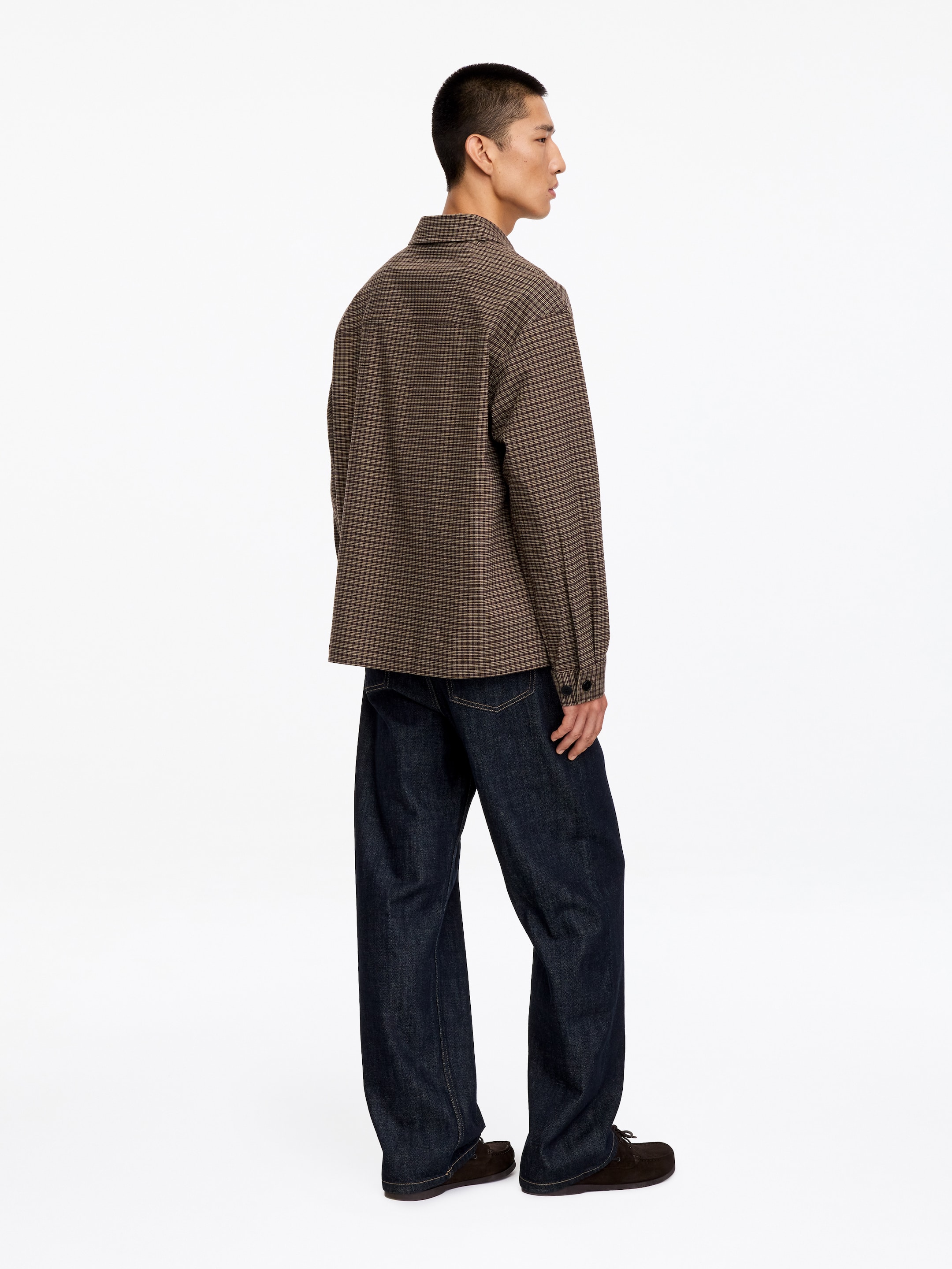 Chemise décontractée en seersucker - Marron/Carreaux - Relaxed fit - men - StillMedia/Lookbook - 6