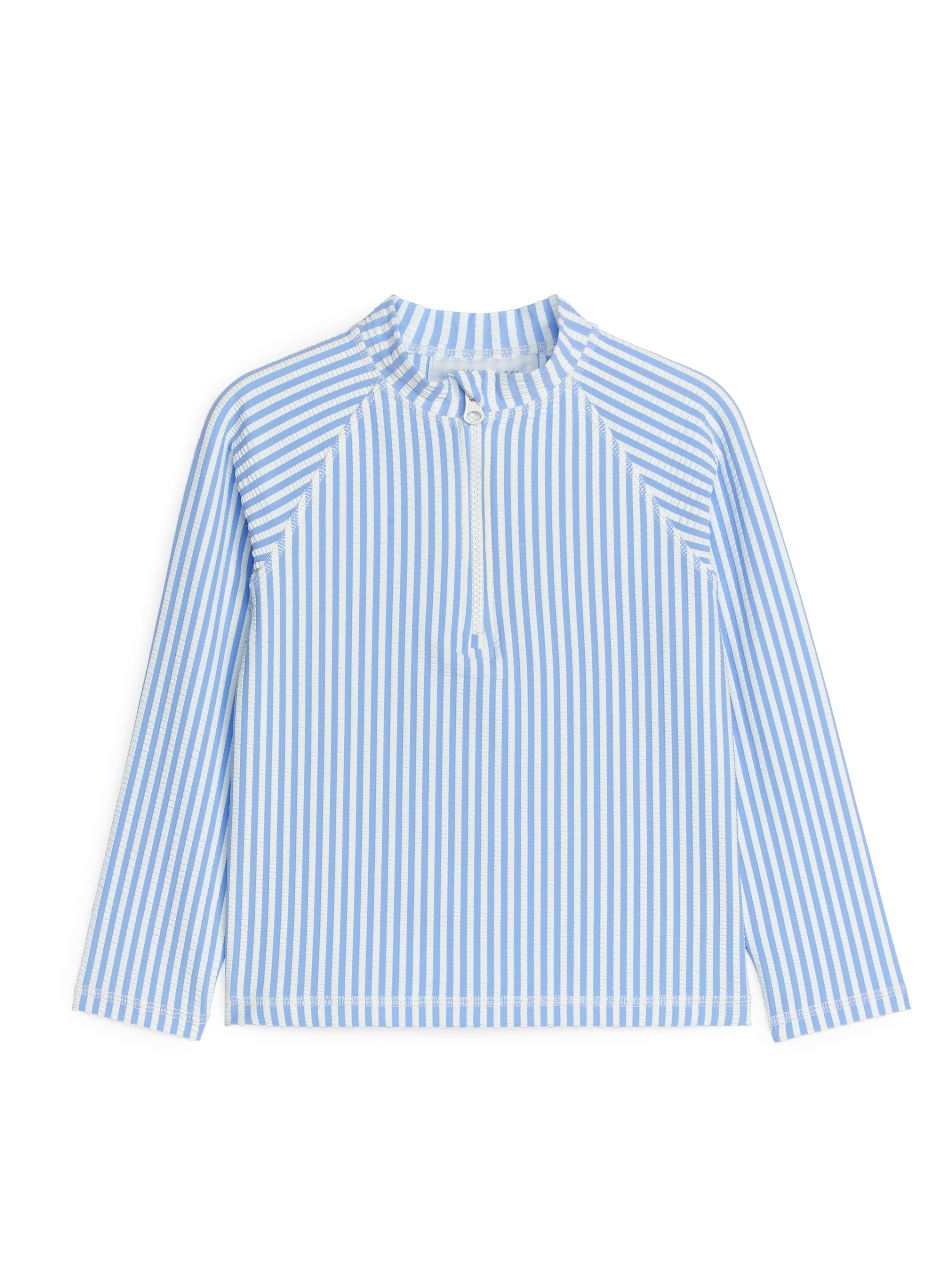 Zobacz większy obraz: Long-Sleeve UV Seersucker Top - Jasnoniebieski/Biały - Dziecko | H&M PL 1