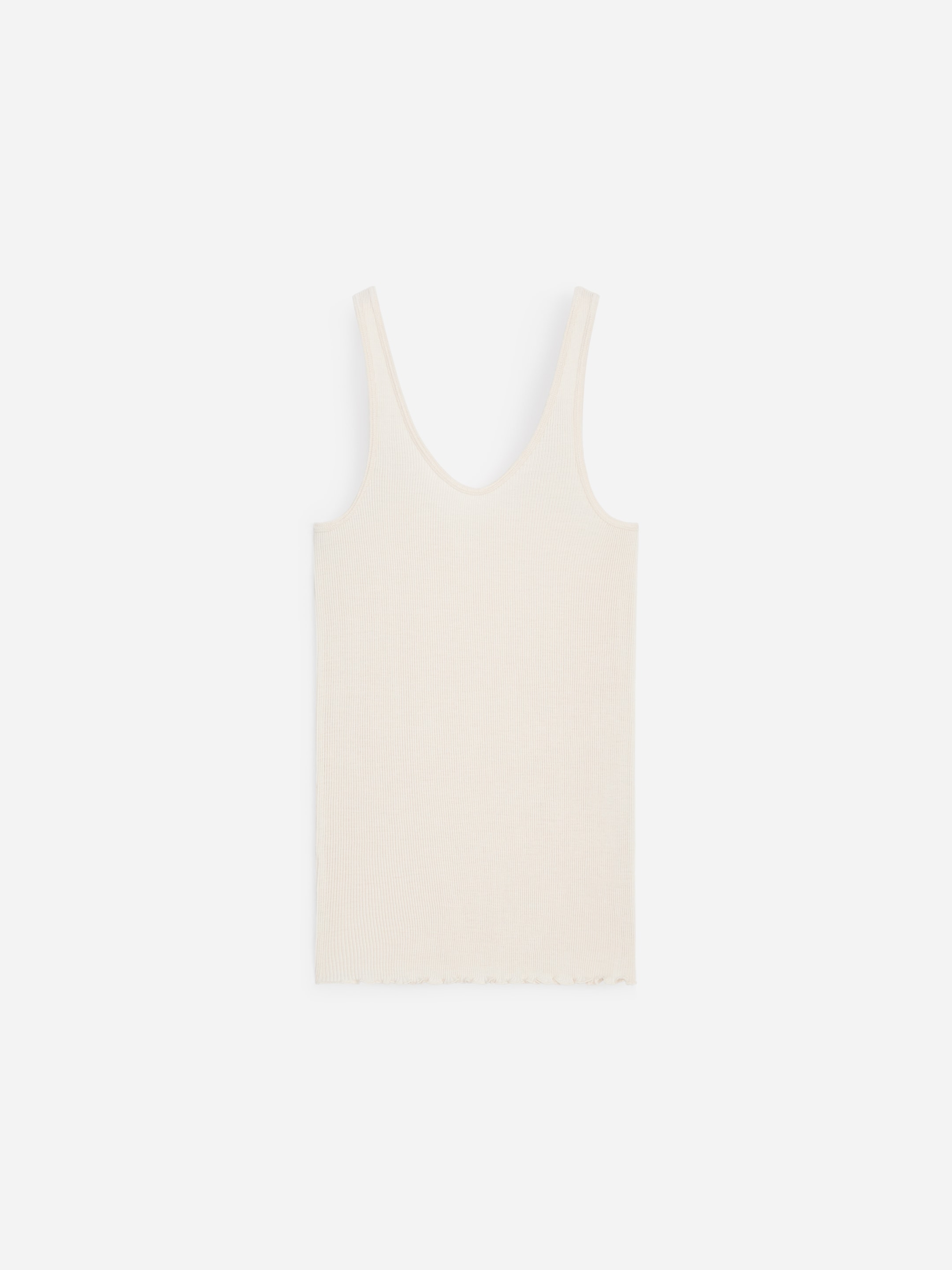 Débardeur en laine et soie - Blanc cassé - Slim fit - women - StillMedia/DescriptiveStillLife - 1