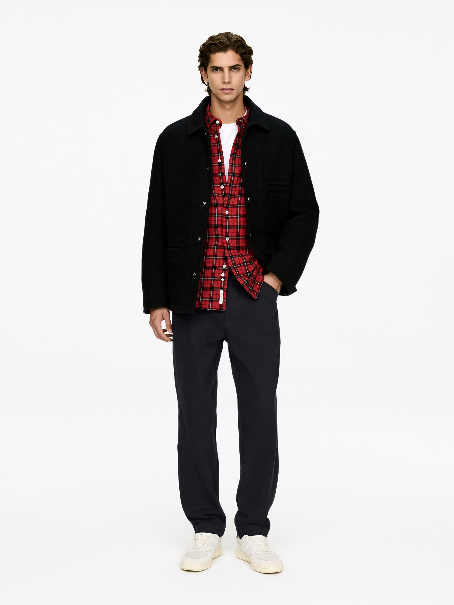 Cotton Moleskin Twill Trousers - Dark Blue