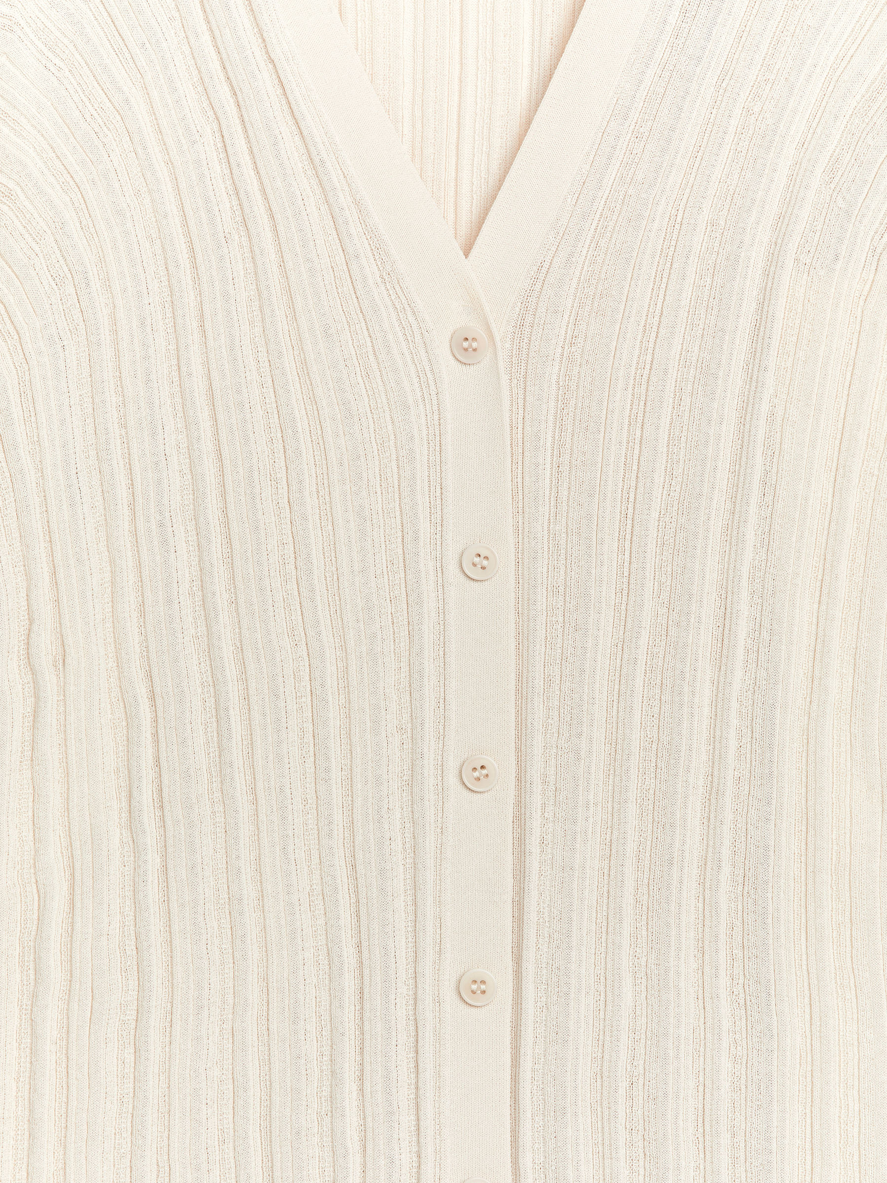 Gerippte Strickjacke - Hellbeige - Slim Fit - Women - StillMedia/DescriptiveDetail - 2